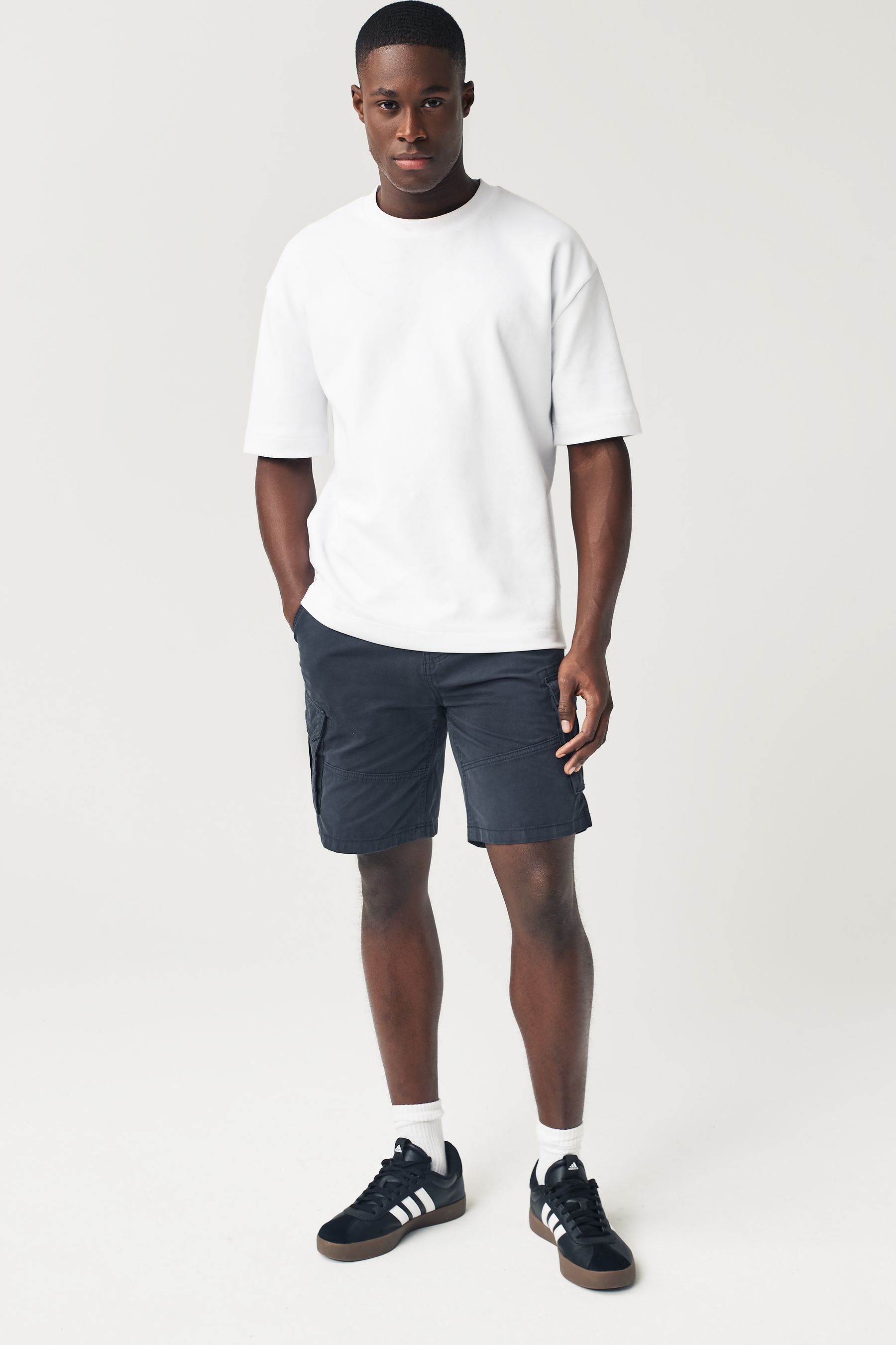 Buy Navy Blue Cotton Cargo Shorts from the Next UK online shop