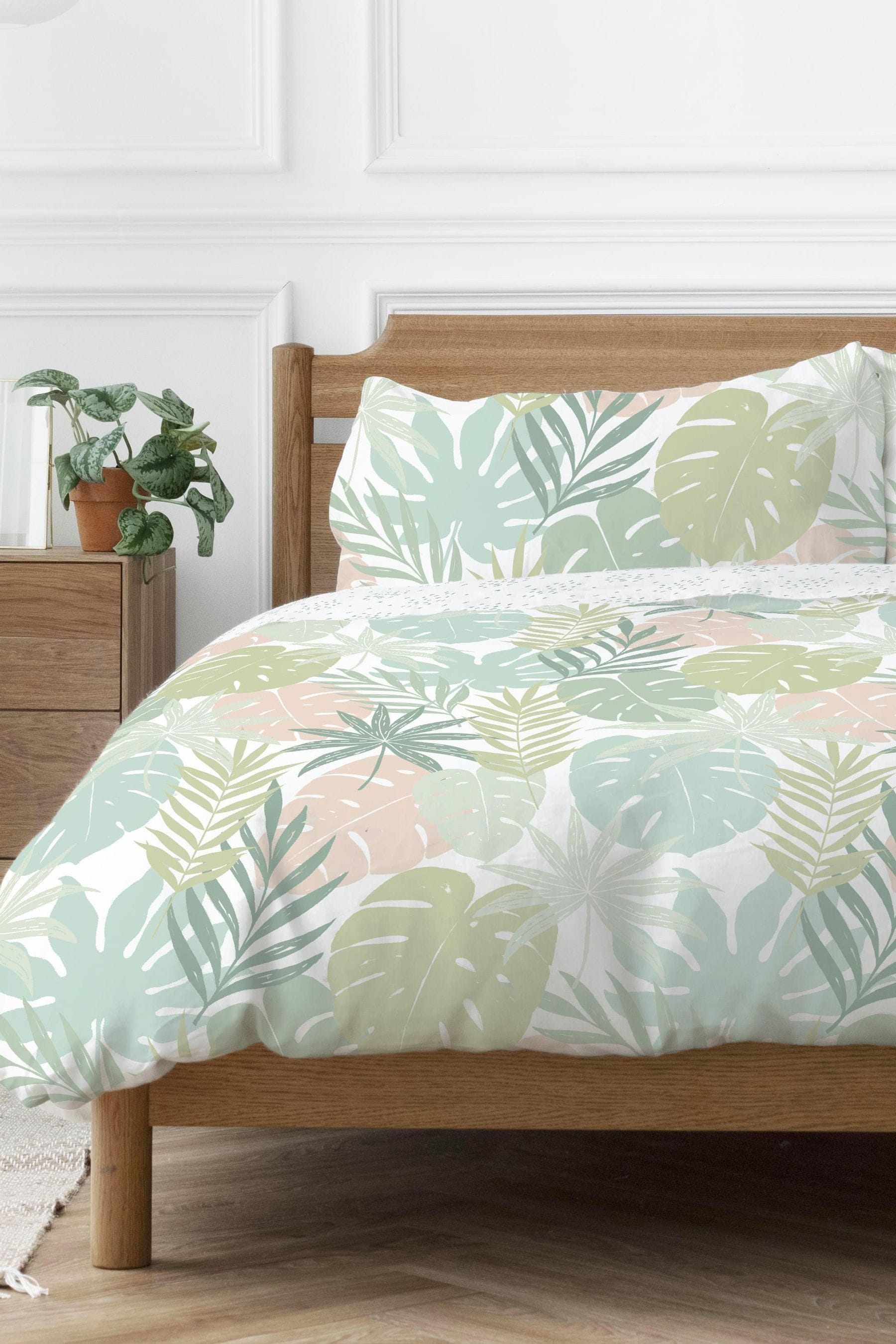 Buy Copenhagen Home Green Tropical Duvet Cover and Pillowcase Set from ...