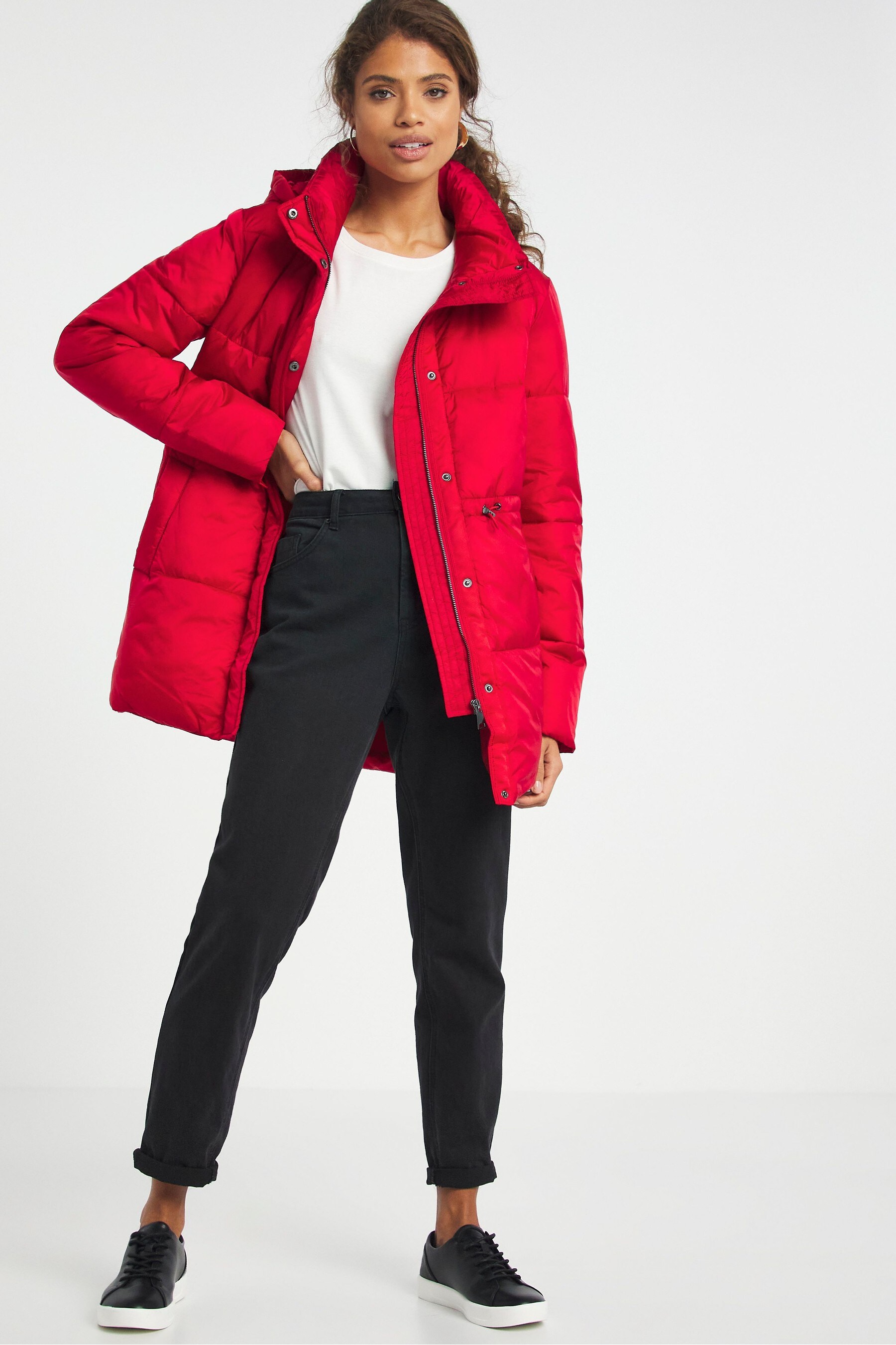 Buy JD Williams Red Mid Length Padded Duvet Coat from Next Ireland