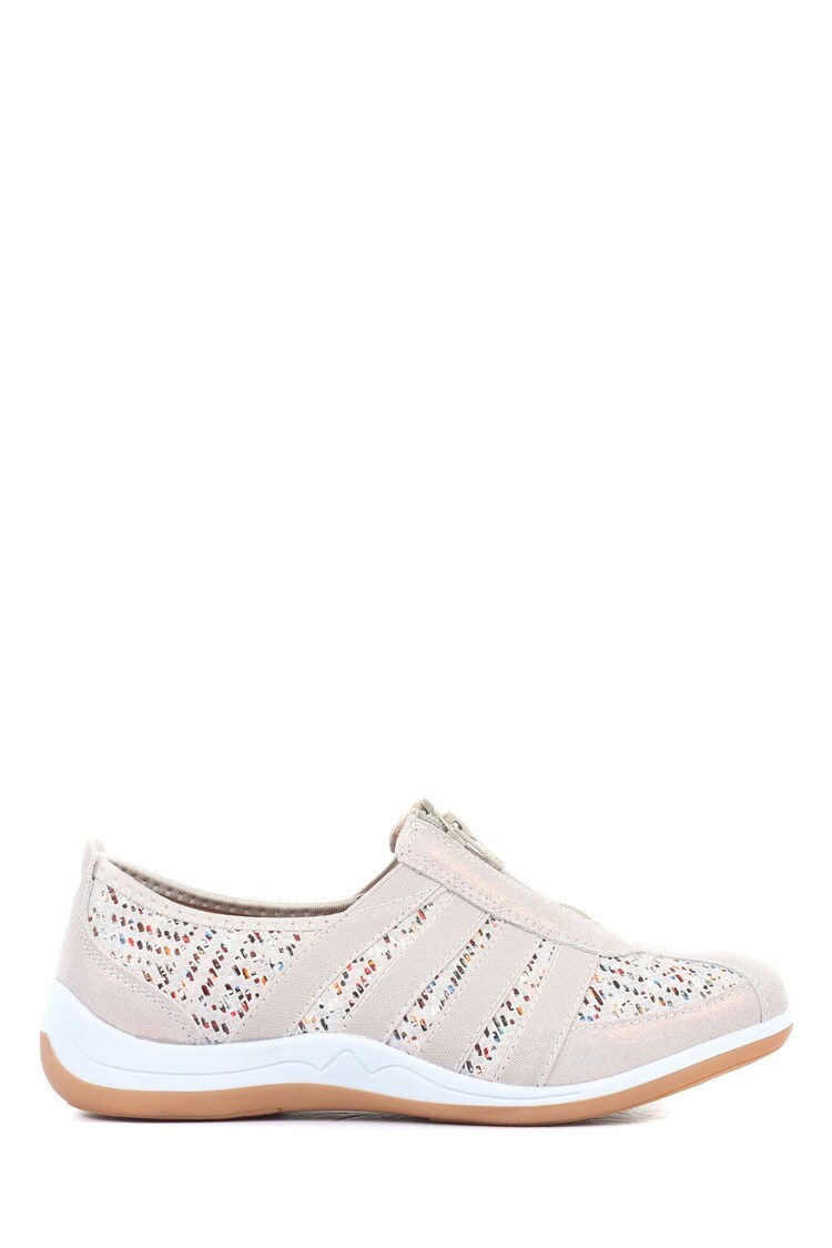 Pavers Natural Pavers Ladies Casual Zip Up Trainers - Image 1 of 1