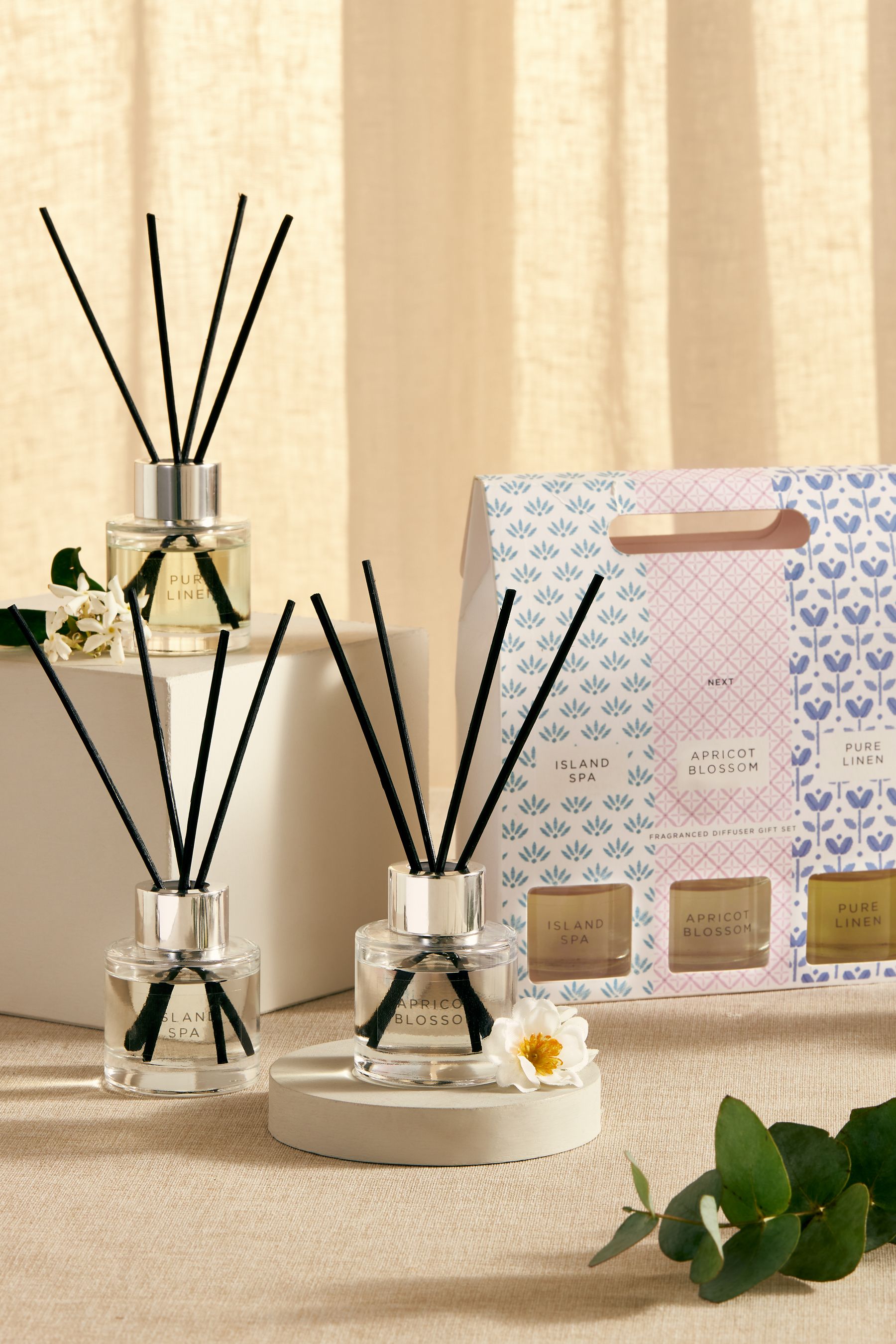Buy Apricot Blossom Set Of Fragranced Reed Diffuser from the Next UK