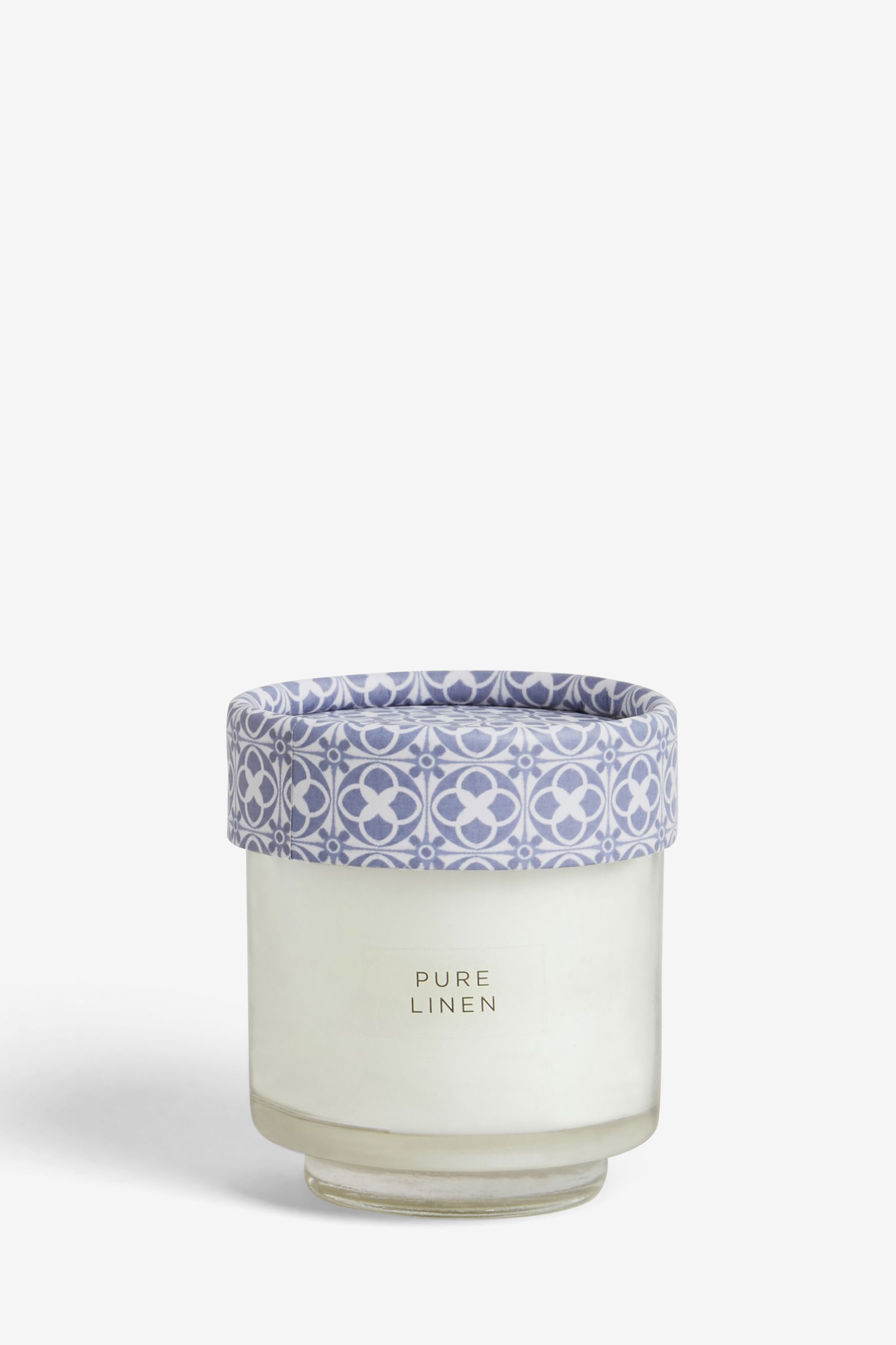 Buy Blue Linen Lidded Jar Single Wick Scented Candle from the Next UK ...