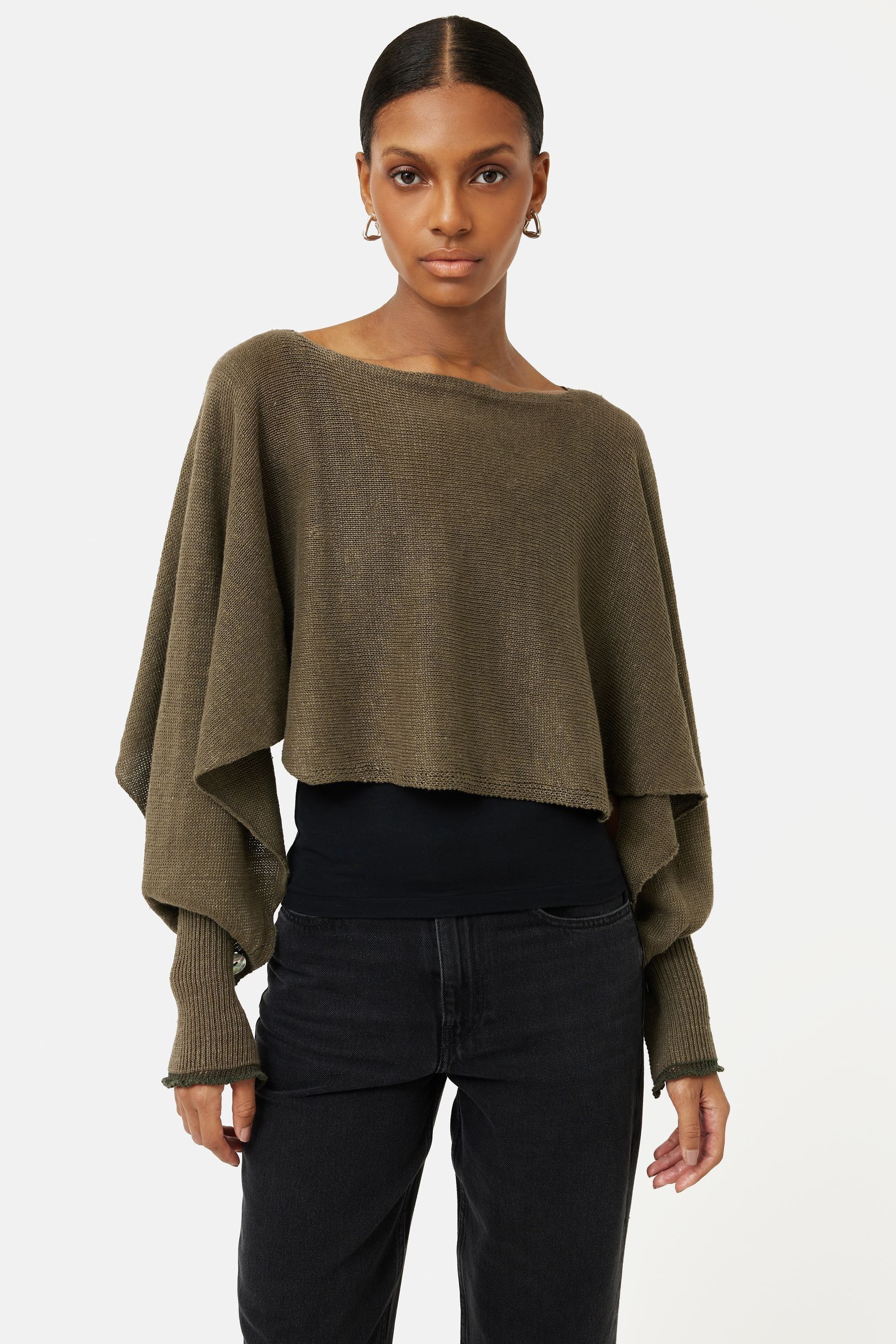 Buy Jigsaw Pure Linen Poncho Jumper from the Next UK online shop