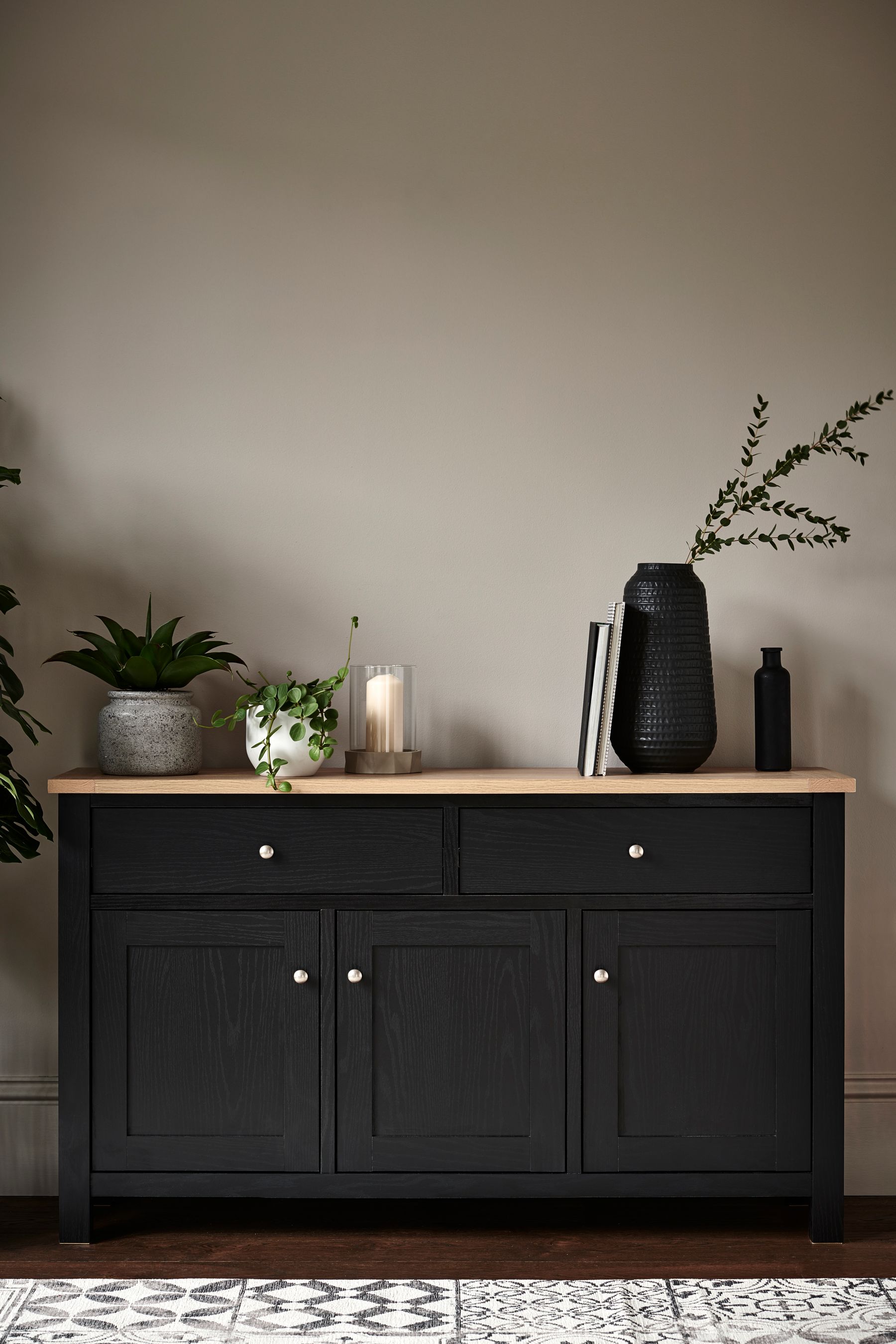 Buy Black Malvern Oak Effect Large Sideboard from Next Ireland