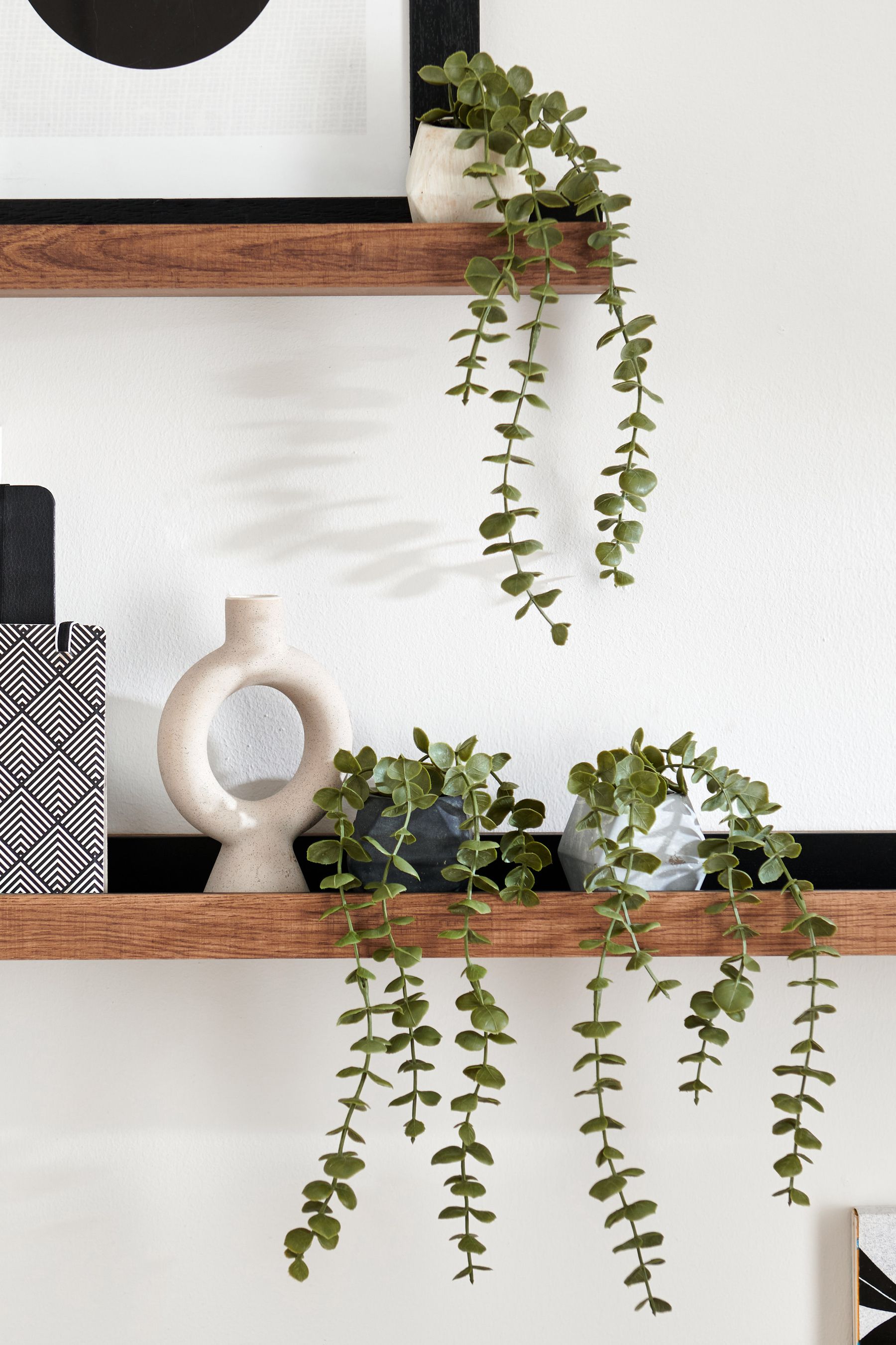 Buy Set of 3 Green Mini Artificial Trailing Plants in Concrete Effect