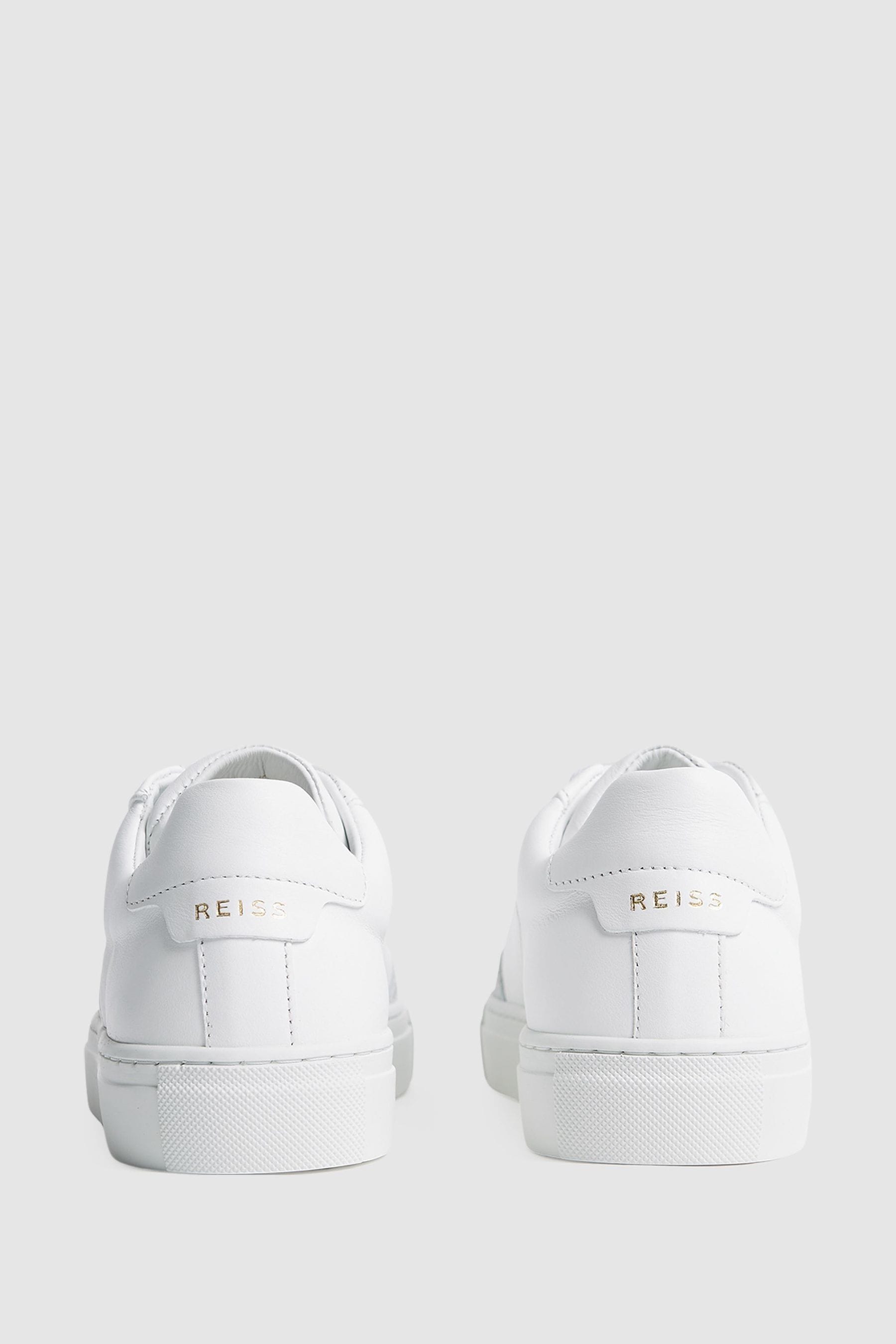 Buy Reiss White Ashley Leather Low Top Trainers from the Next UK online ...
