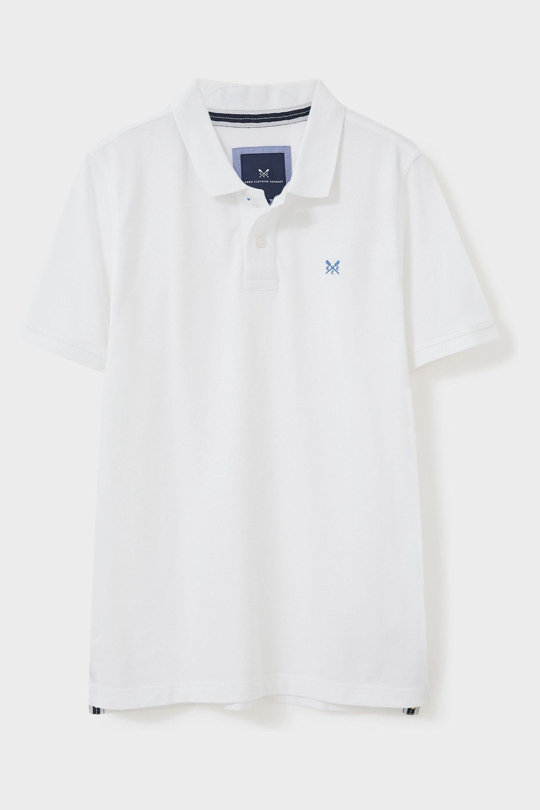 Buy Crew Clothing Company White Cotton Classic Polo Shirt: from the ...