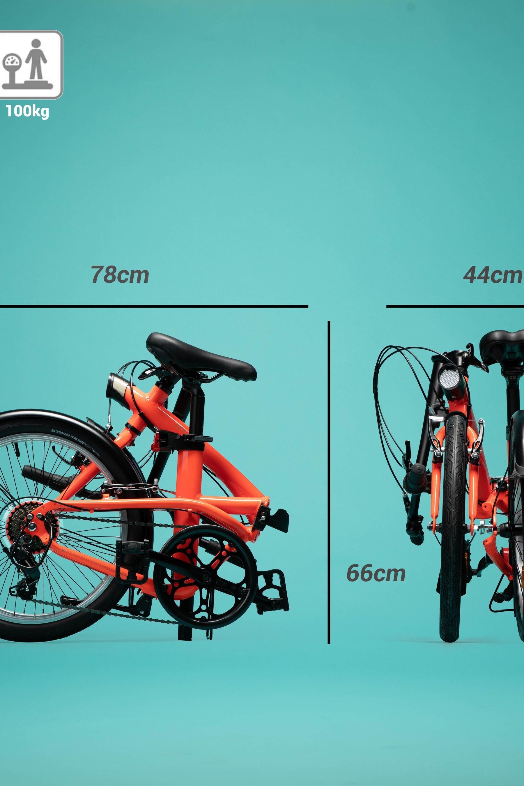 Buy Decathlon Orange Folding Oxylane 500 Bike from the Next UK online shop