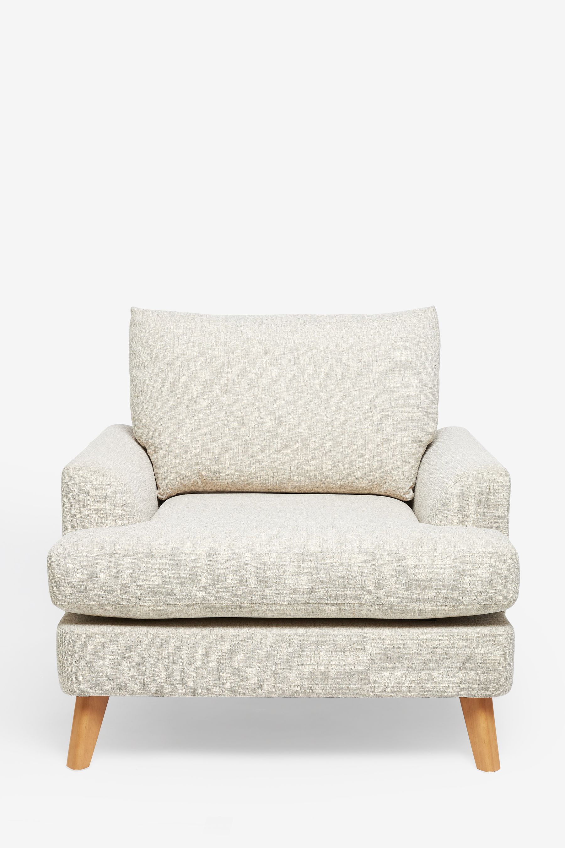 Buy Tweedy Plain Light Natural Parker Armchair from Next Ireland
