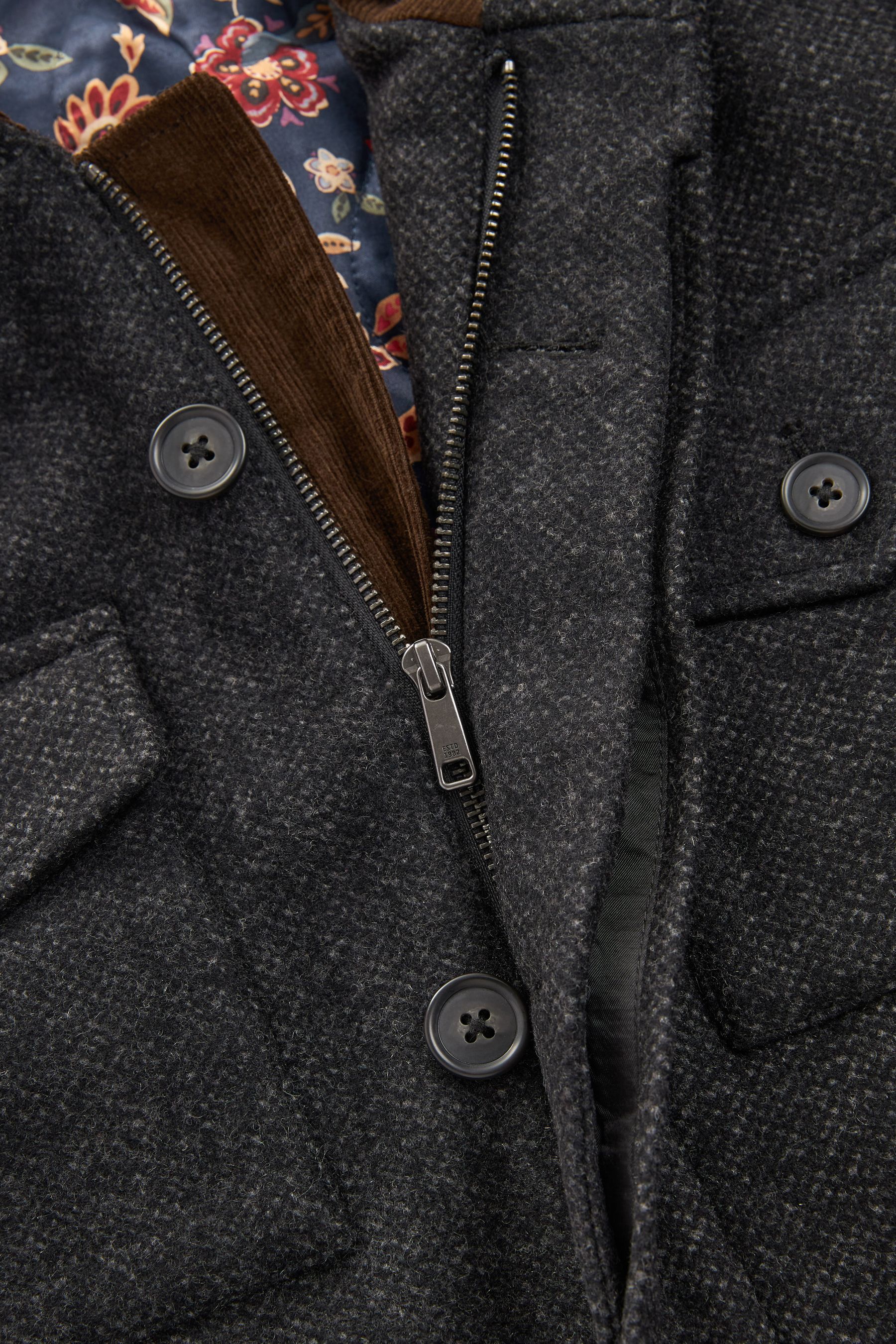 Buy Charcoal Grey Four Pocket Funnel Neck Coat from Next Ireland