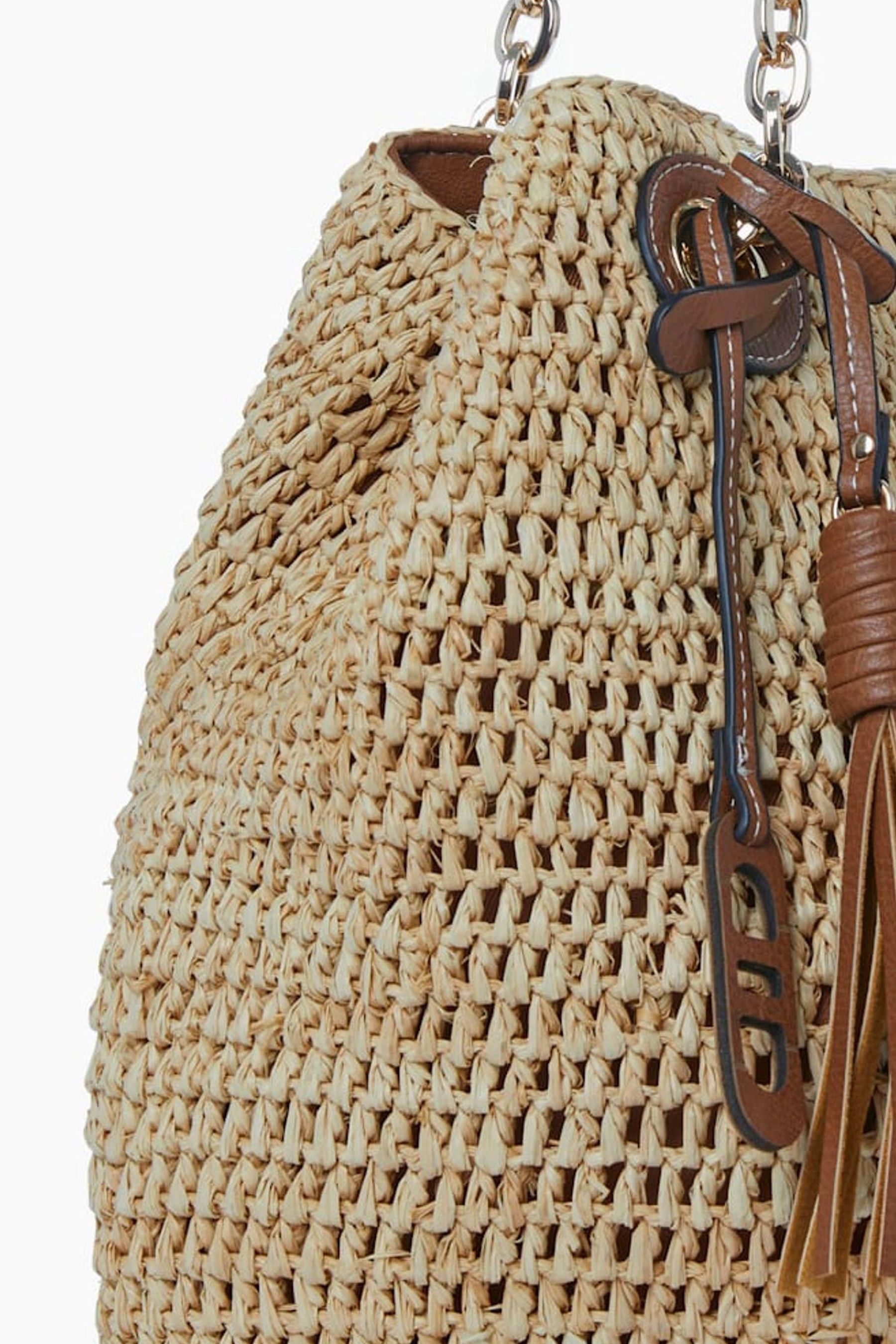 Buy Dune London Natural Destination Large Straw Shopper Bag from the