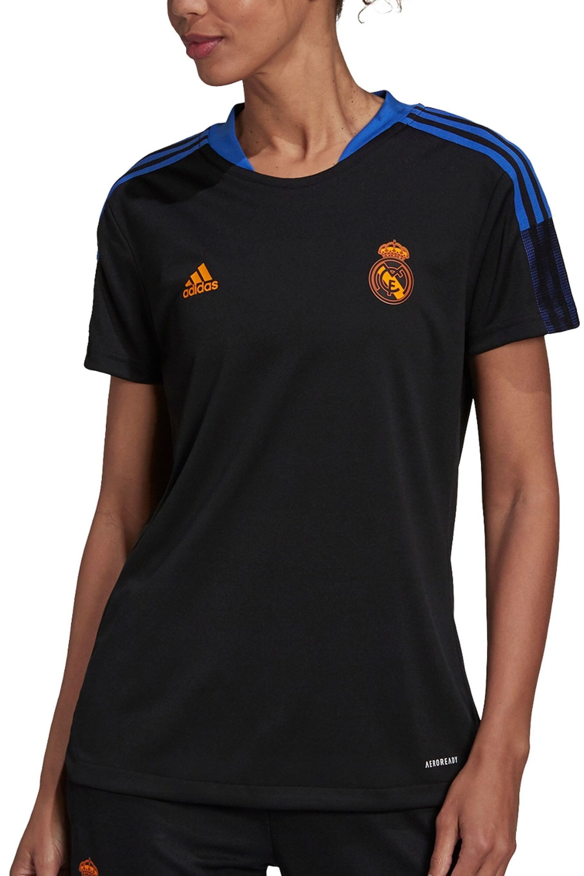 adidas Black Real Madrid Training Jersey Womens - Image 1 of 1