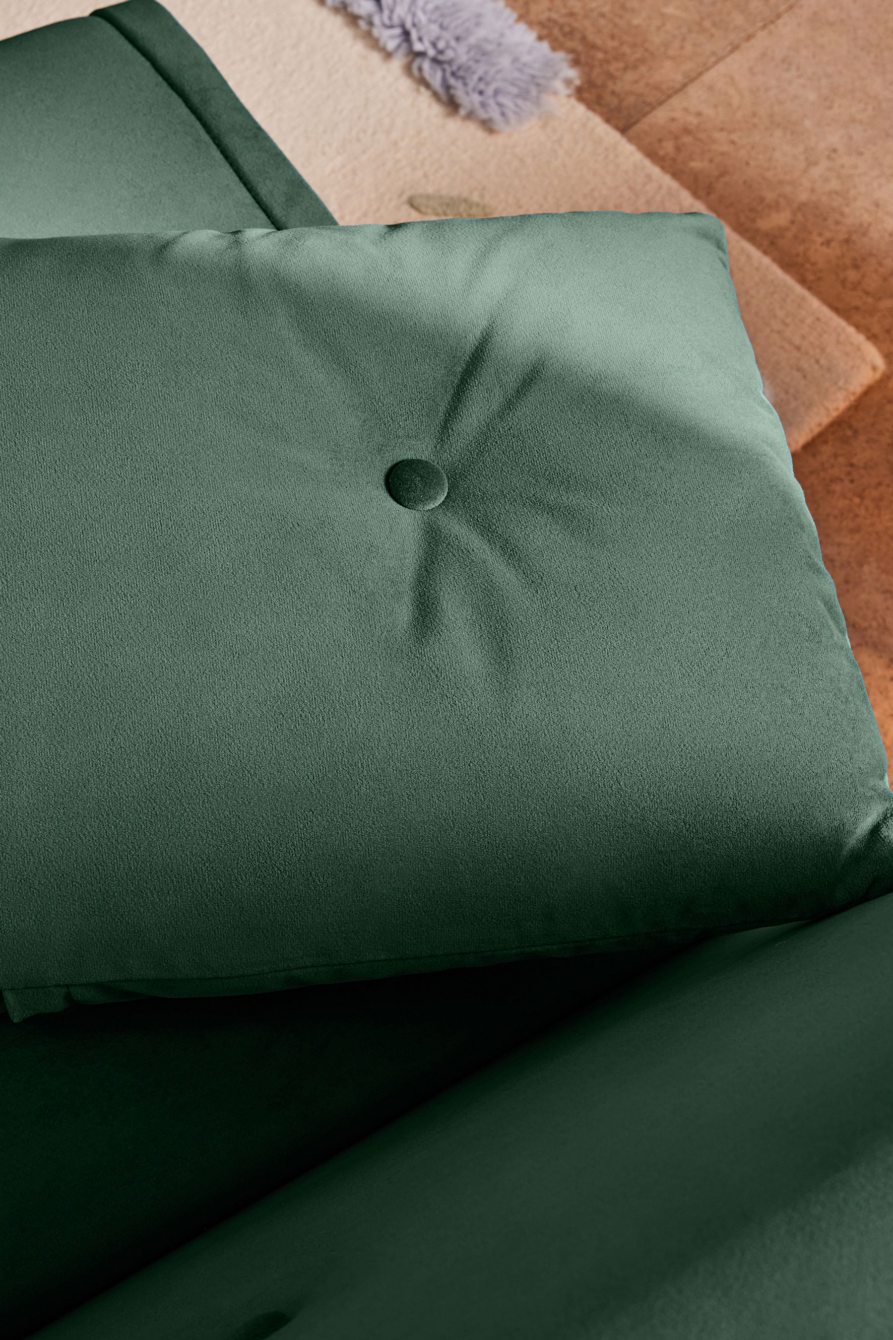 Buy Smooth Velvet Moss Green Haru Sofa Bed from the Next UK online shop