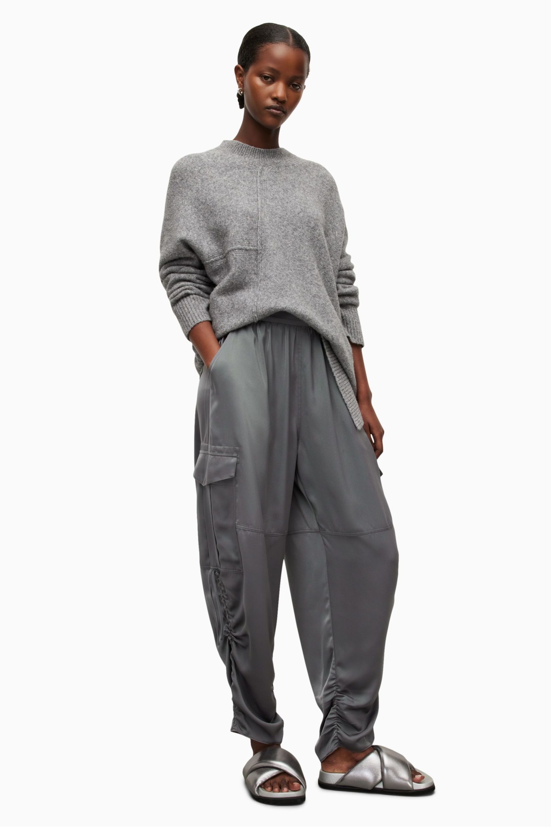 Buy AllSaints Grey Kaye Trousers from the Next UK online shop