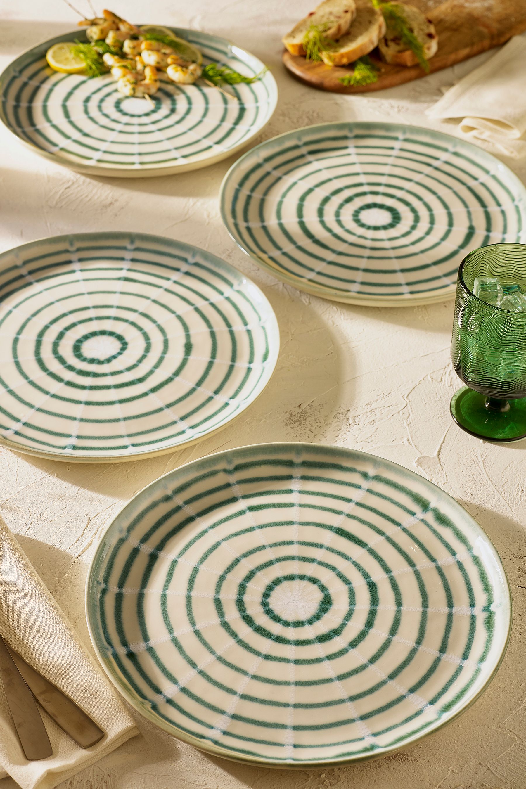 Buy Set of 4 Teal Blue Almeria Dinner Plates from the Next UK online shop