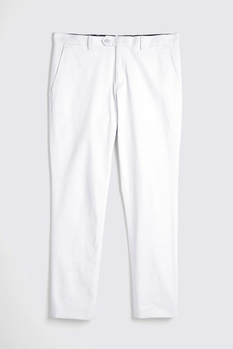 MOSS White Slim Chino Trousers - Image 1 of 1