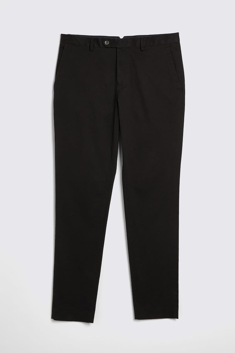 MOSS Black Slim Chino Trousers - Image 1 of 1
