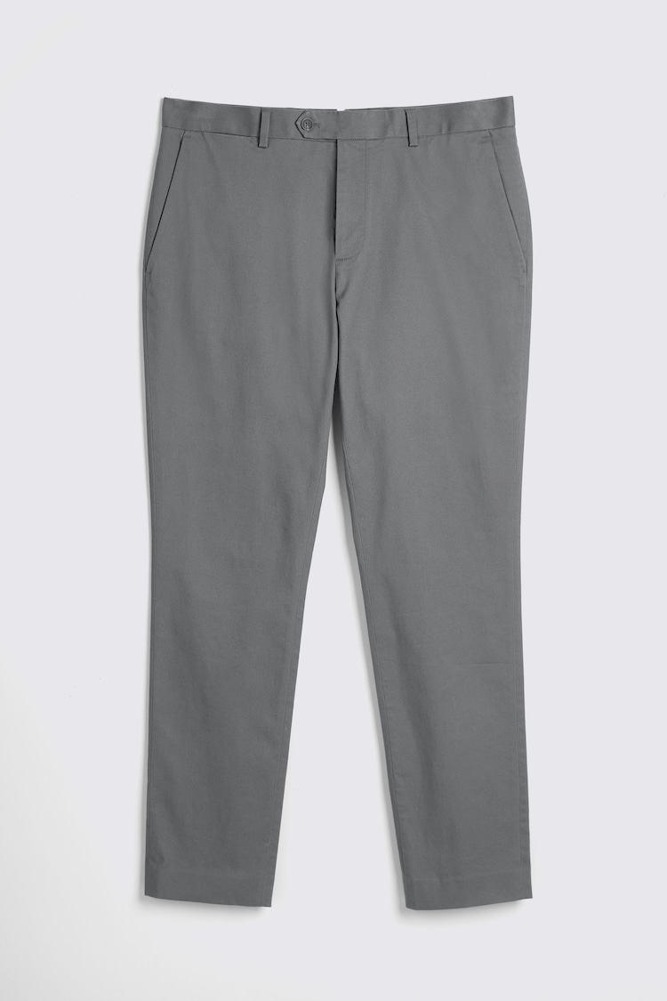 MOSS Grey Slim Chino Trousers - Image 1 of 1