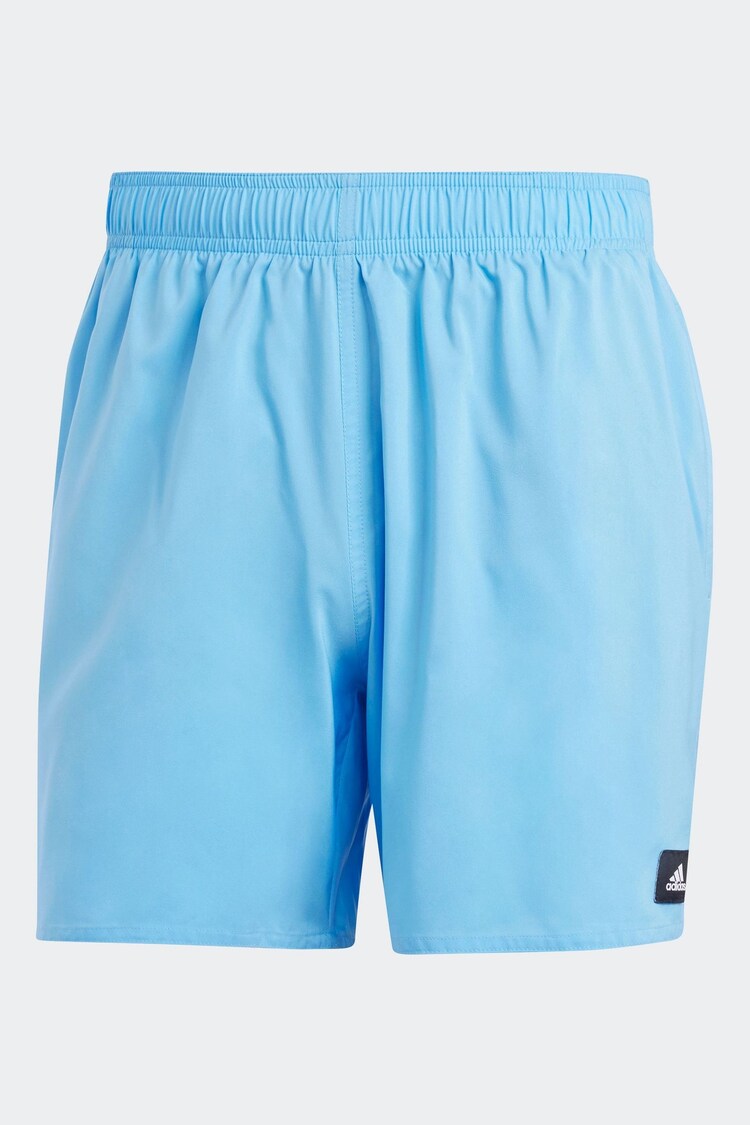 adidas sky Blue Solid CLX Short Length Swim Shorts - Image 1 of 1
