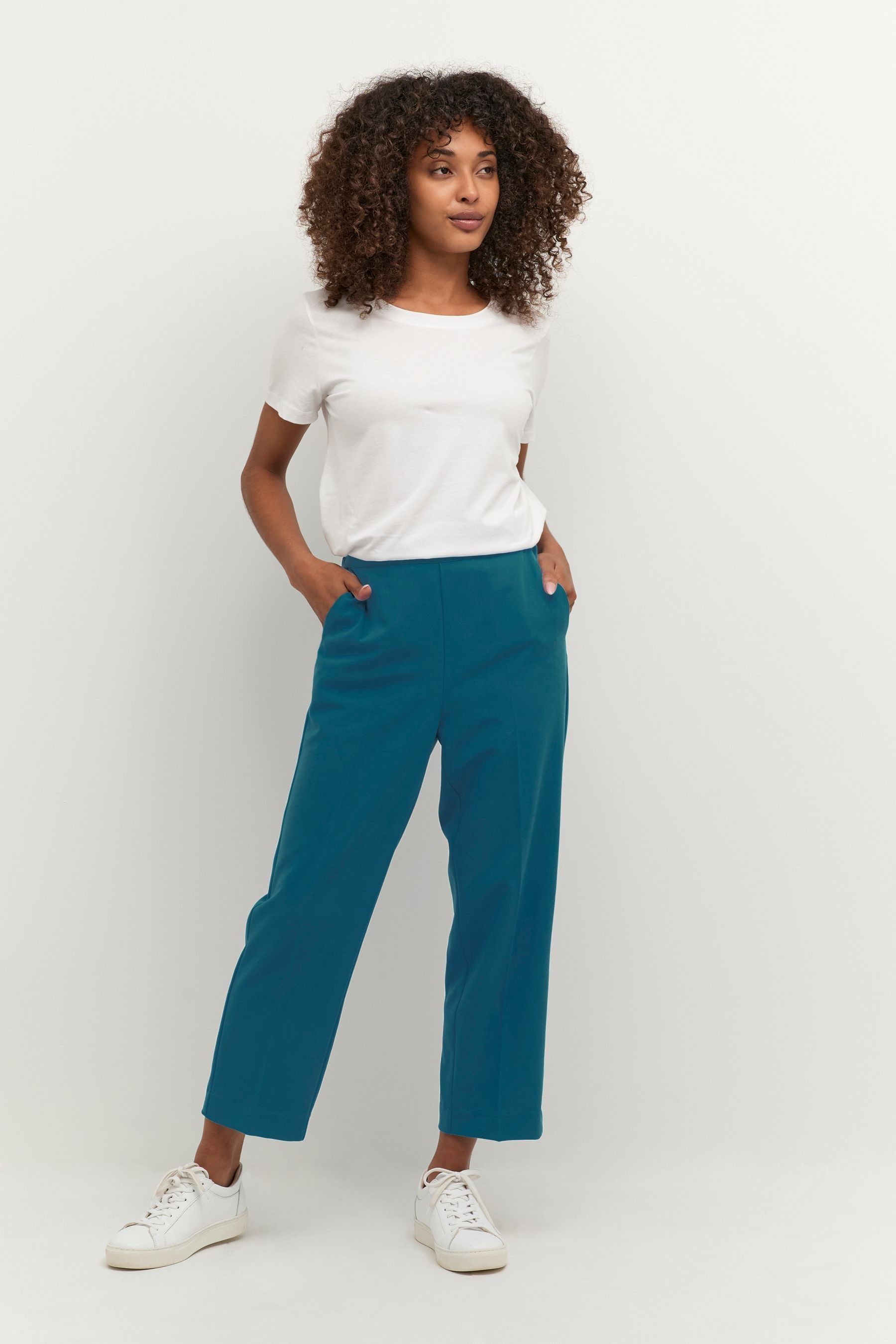Buy Kaffe Sakura Cropped Casual Trousers from the Next UK online shop