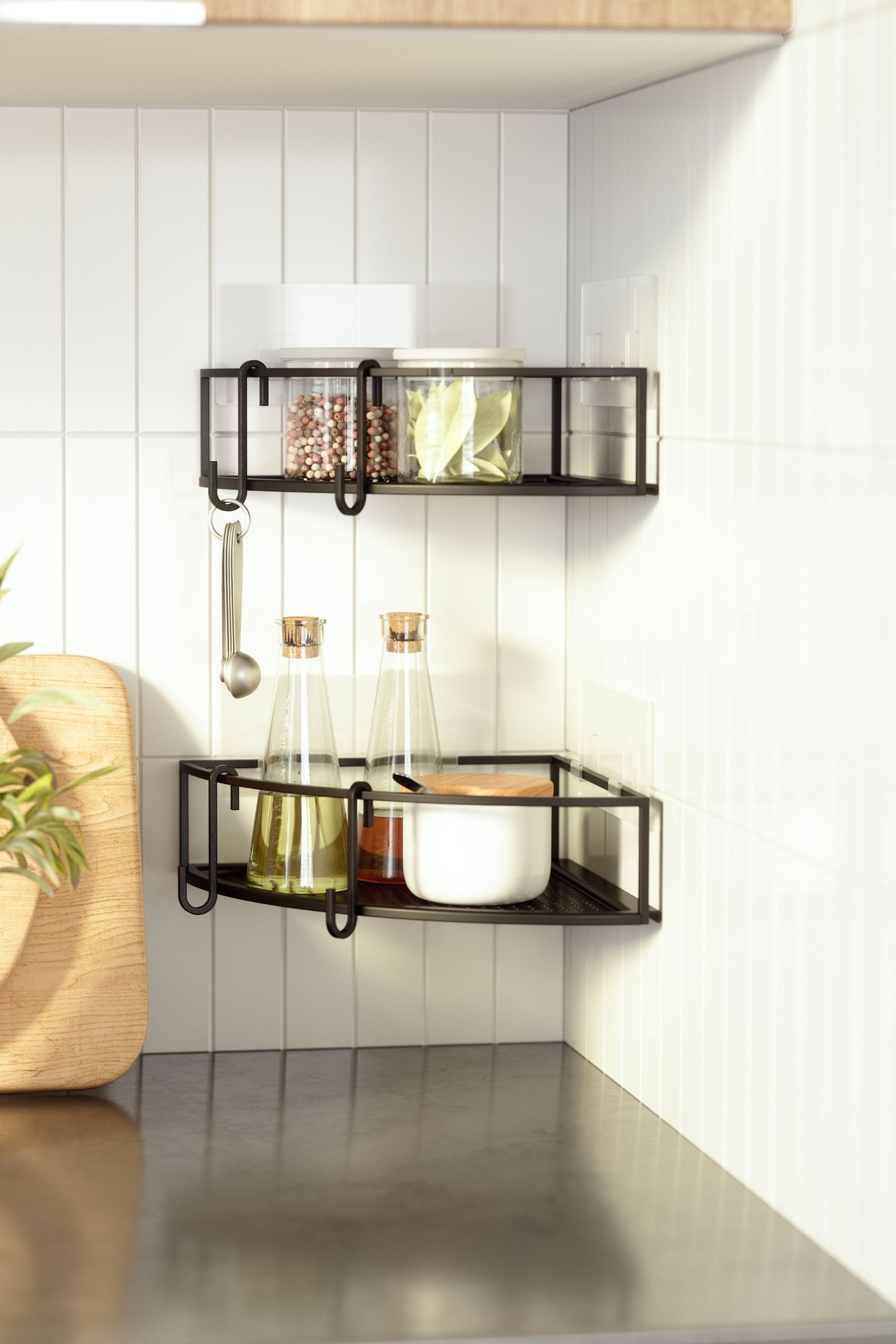 Buy Umbra Black Cubiko Corner Shower Caddy from the Next UK online shop