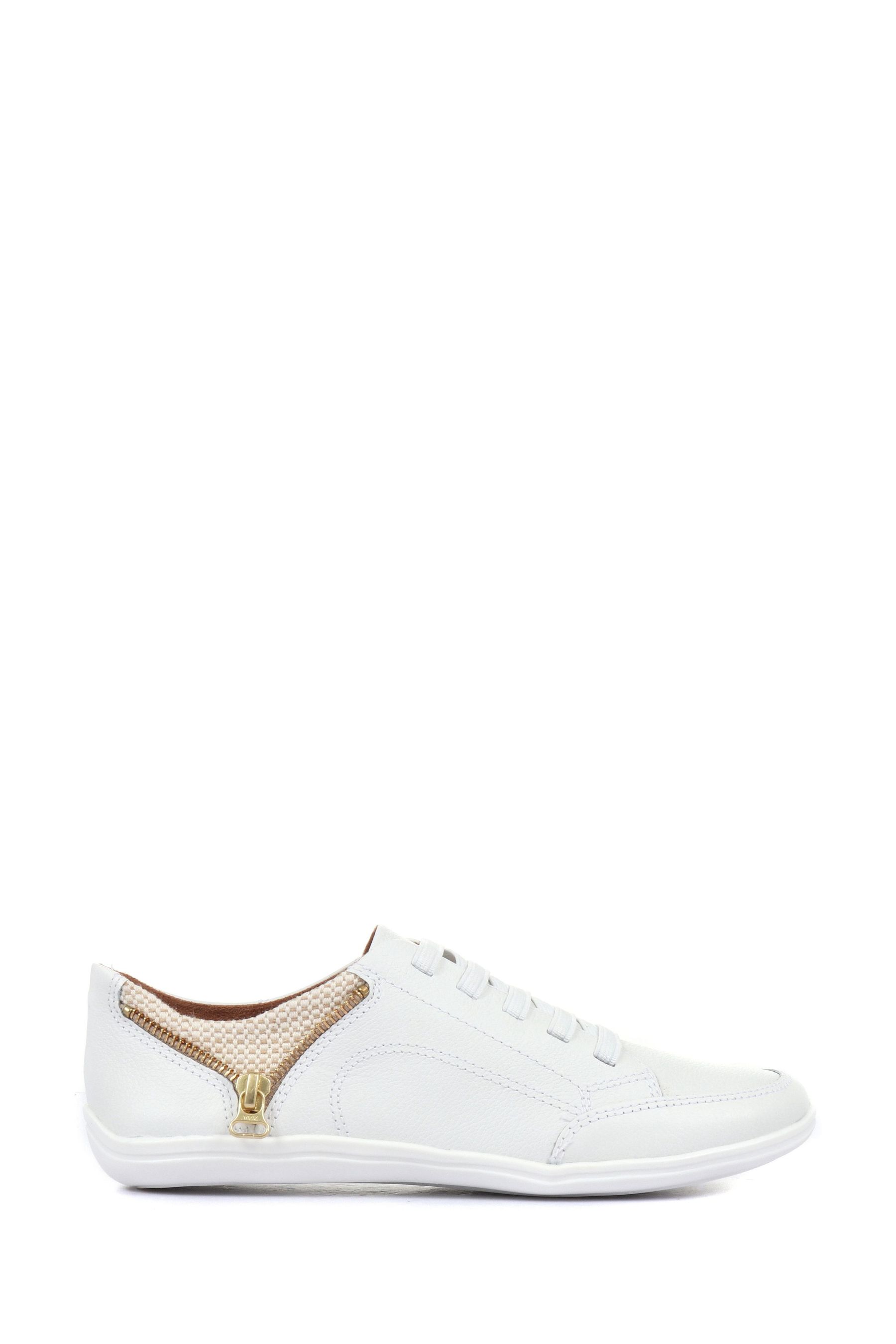 Buy Bellissimo Leather White Trainers with Zip Detail from Next Ireland