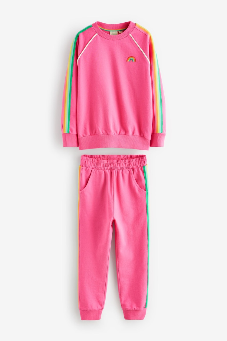 Little Bird by Jools Oliver Pink Sweatshirt and Joggers Set - Image 1 of 1