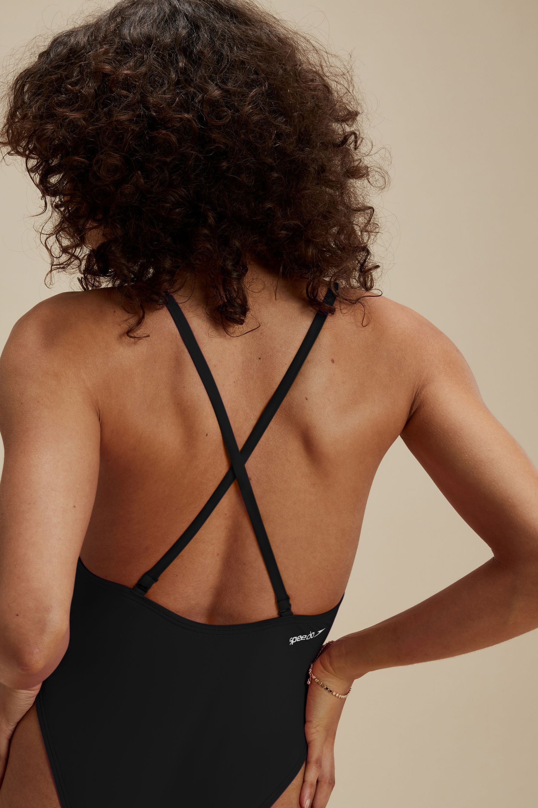 Buy Speedo FLU3NTE Black Thin Strap Swimsuit from the Next UK online shop