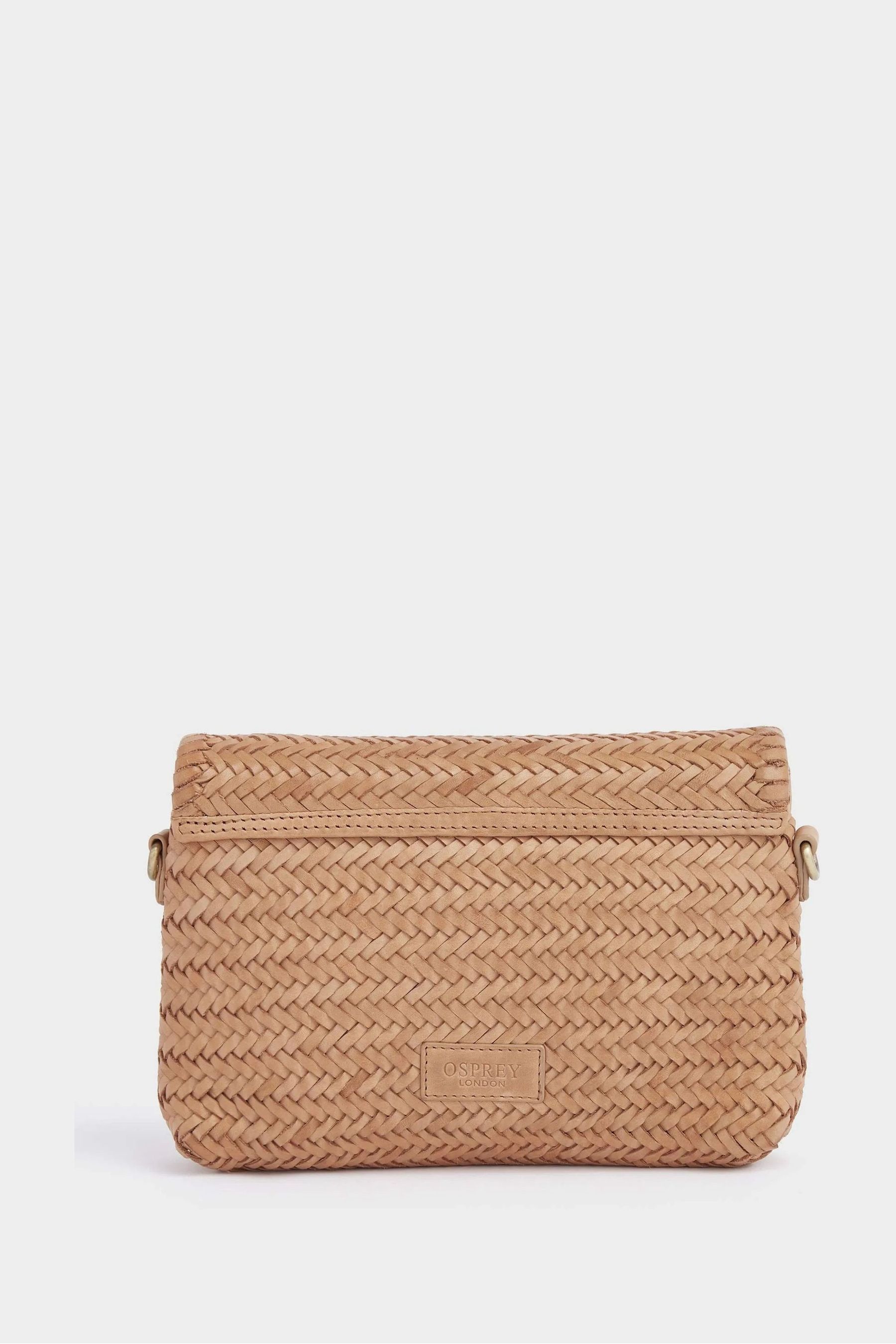 Buy OSPREY LONDON The Joss Woven Natural Leather CrossBody Clutch from