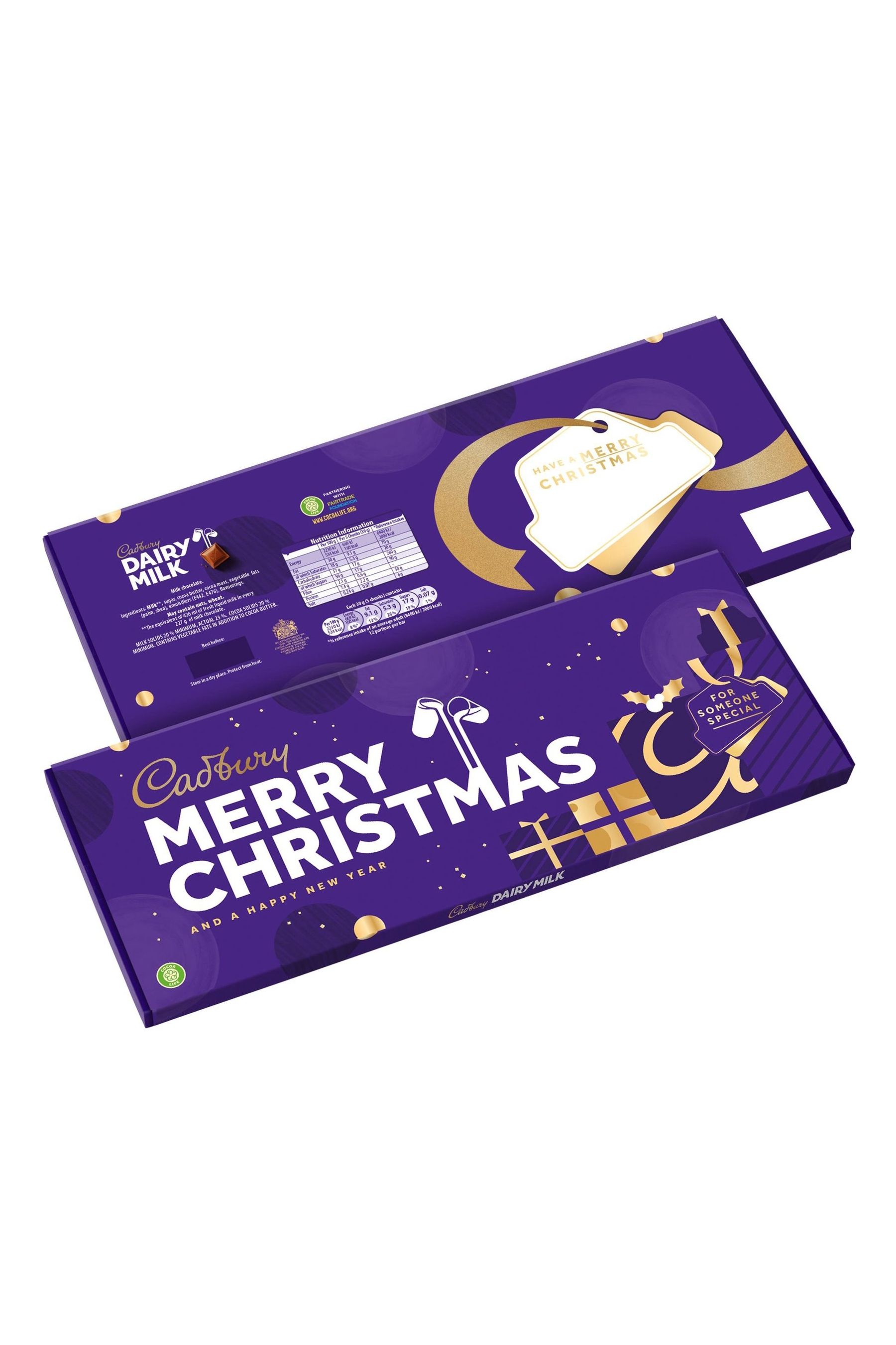 Buy Cadbury Clear Christmas Chocolate Dairy Milk Giant Bar 850g from