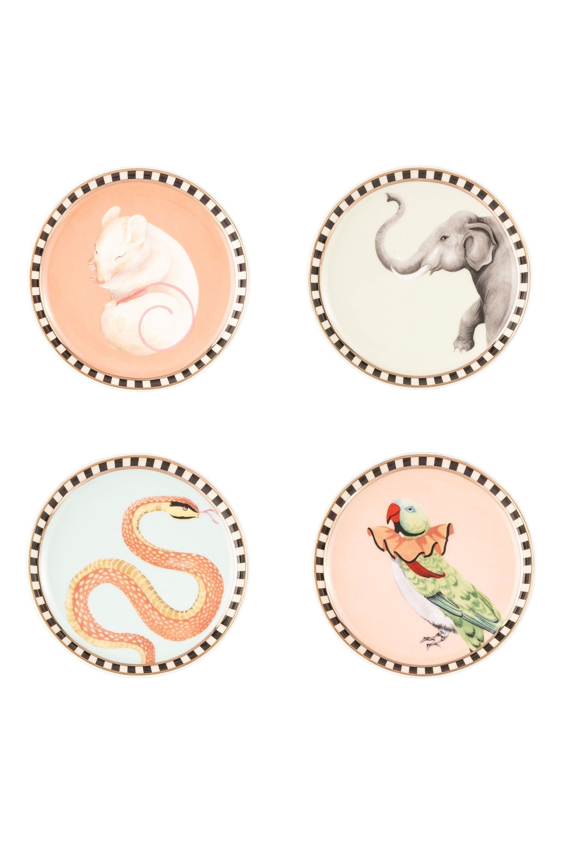 Buy Yvonne Ellen Set of 4 Ceramic Animals Coasters from the Next UK