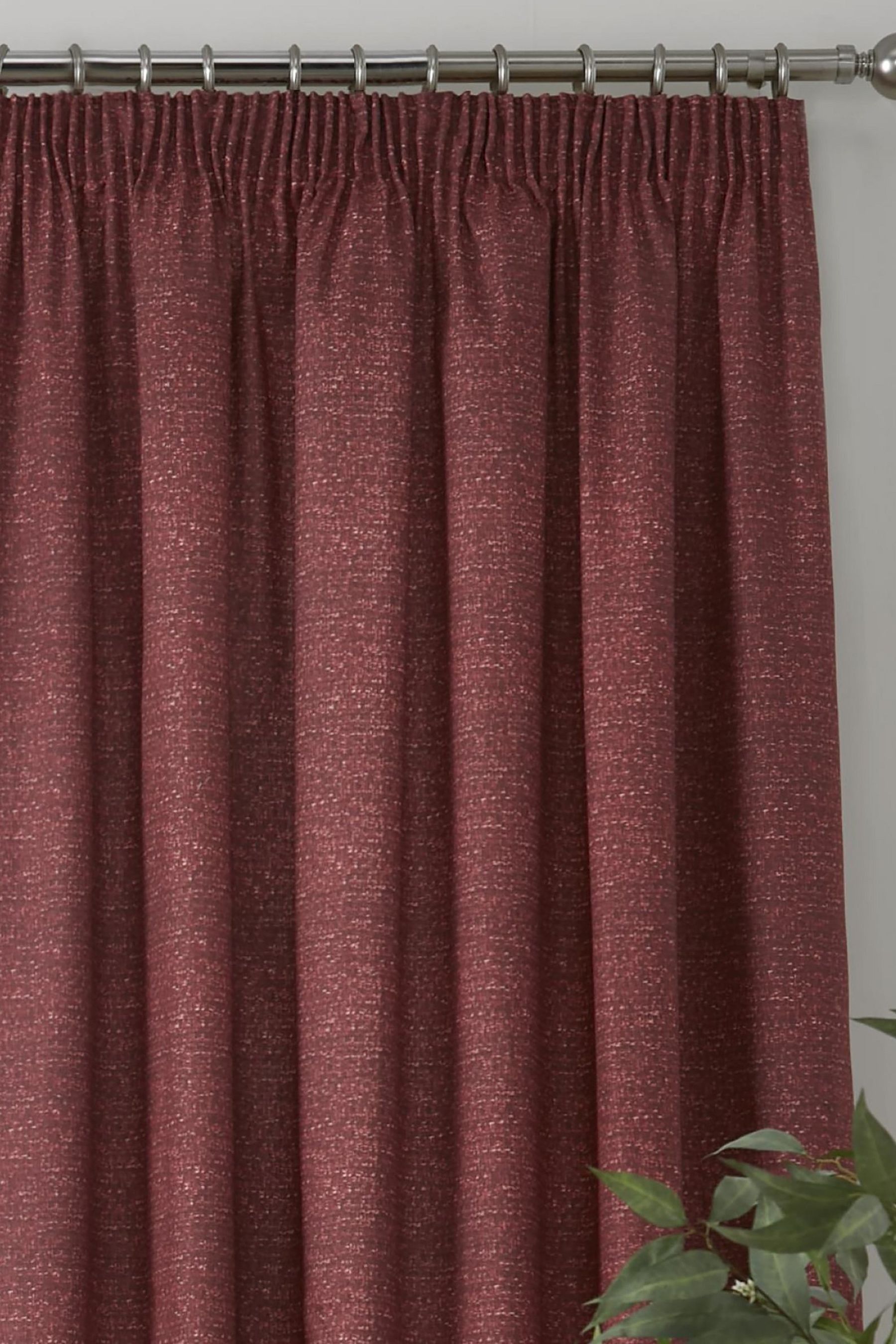 Buy D&D Red Pembrey Super Thermal Pencil Pleat Curtains Curtains from