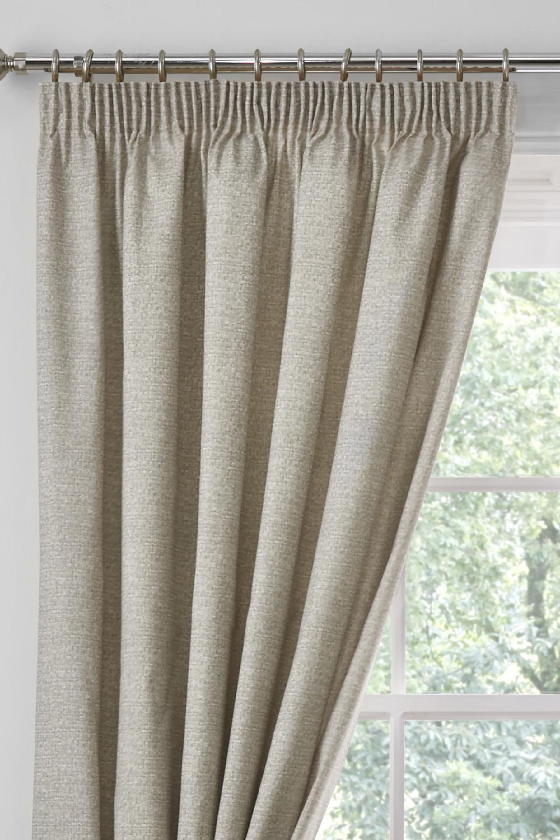 Buy D&D Natural Pembrey Super Thermal Pencil Pleat Curtains Curtains