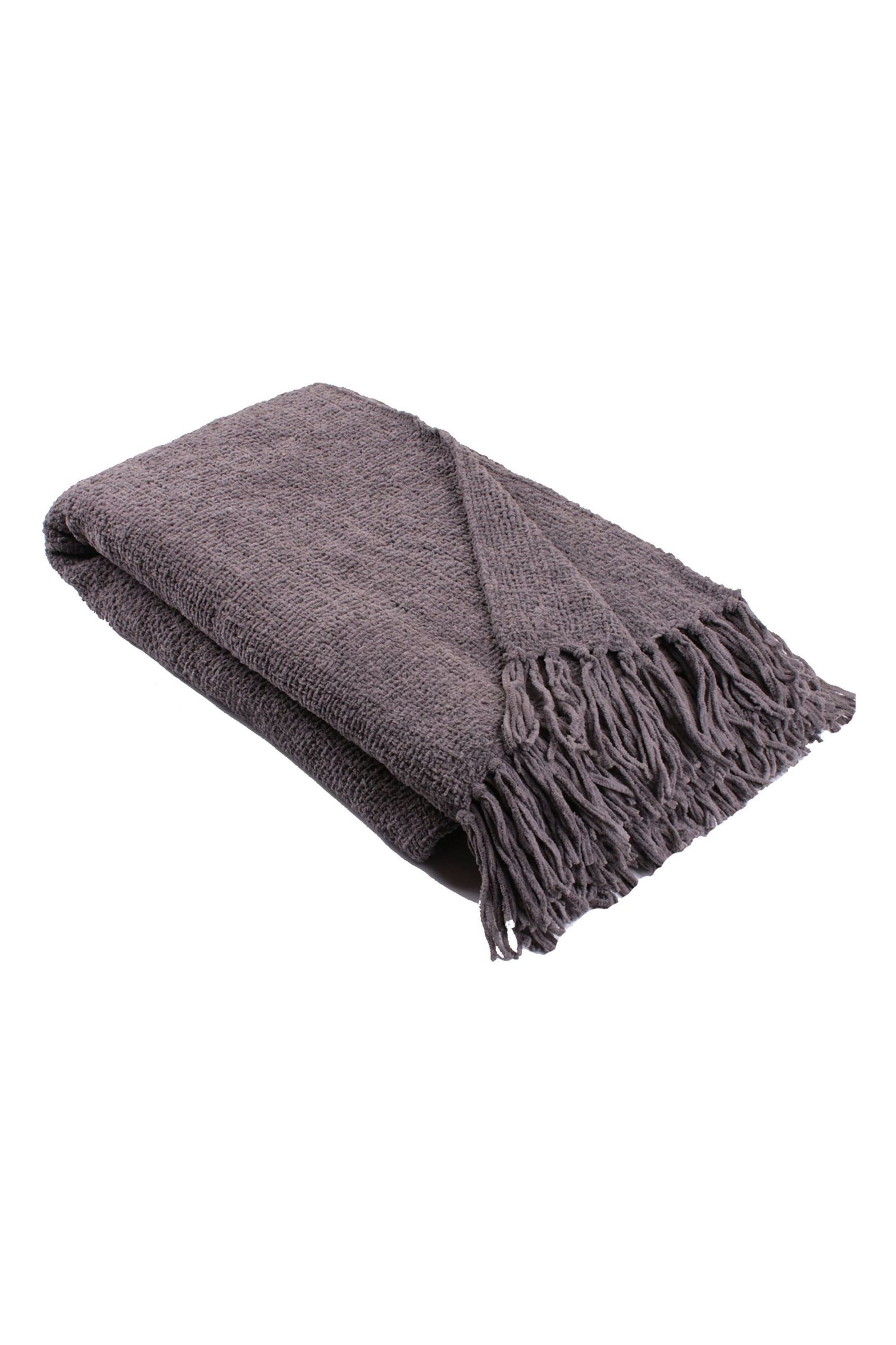 Buy Appletree Grey Chenille Throw So Soft Chenile Throw from the Next