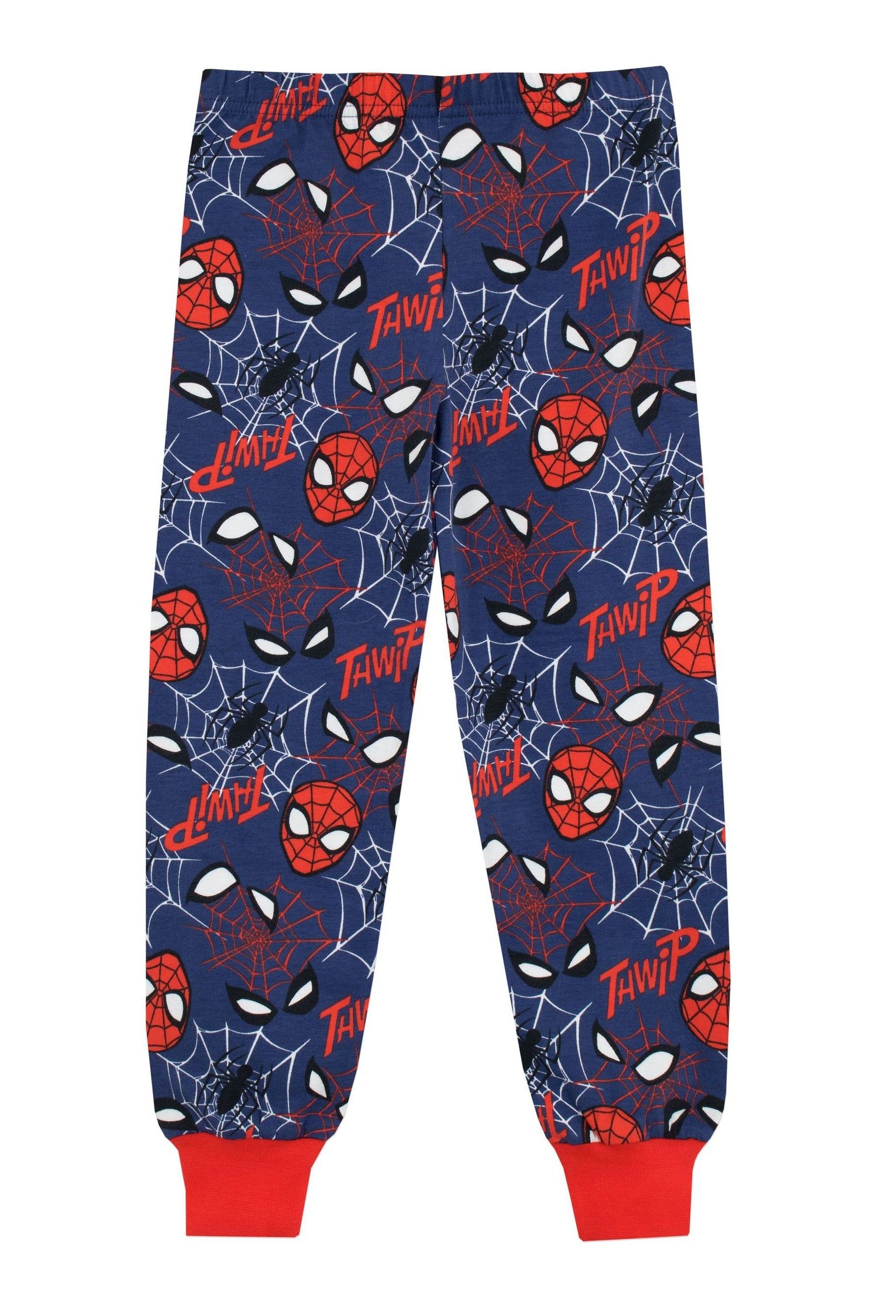 Buy Character Blue Spiderman Marvel Printed Long Sleeve Pyjamas from ...