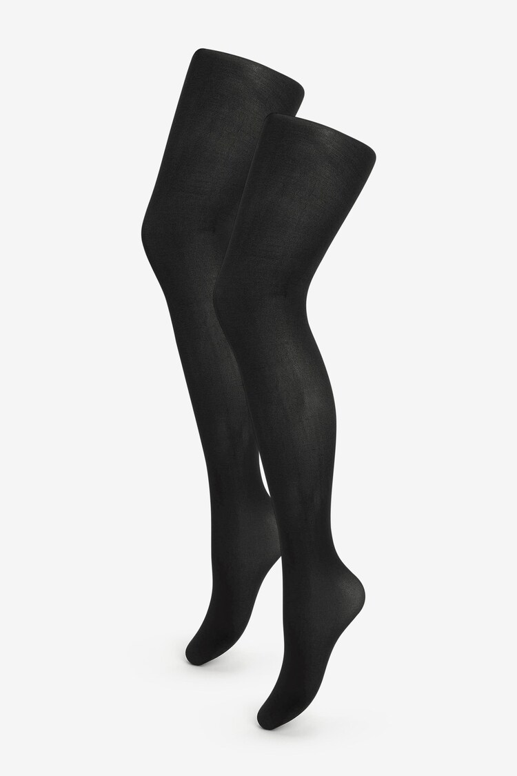 Pretty Polly 2 Упаковка черный 40 Непрозрачные колготки Denier Everyday - Изображение 1 из 1