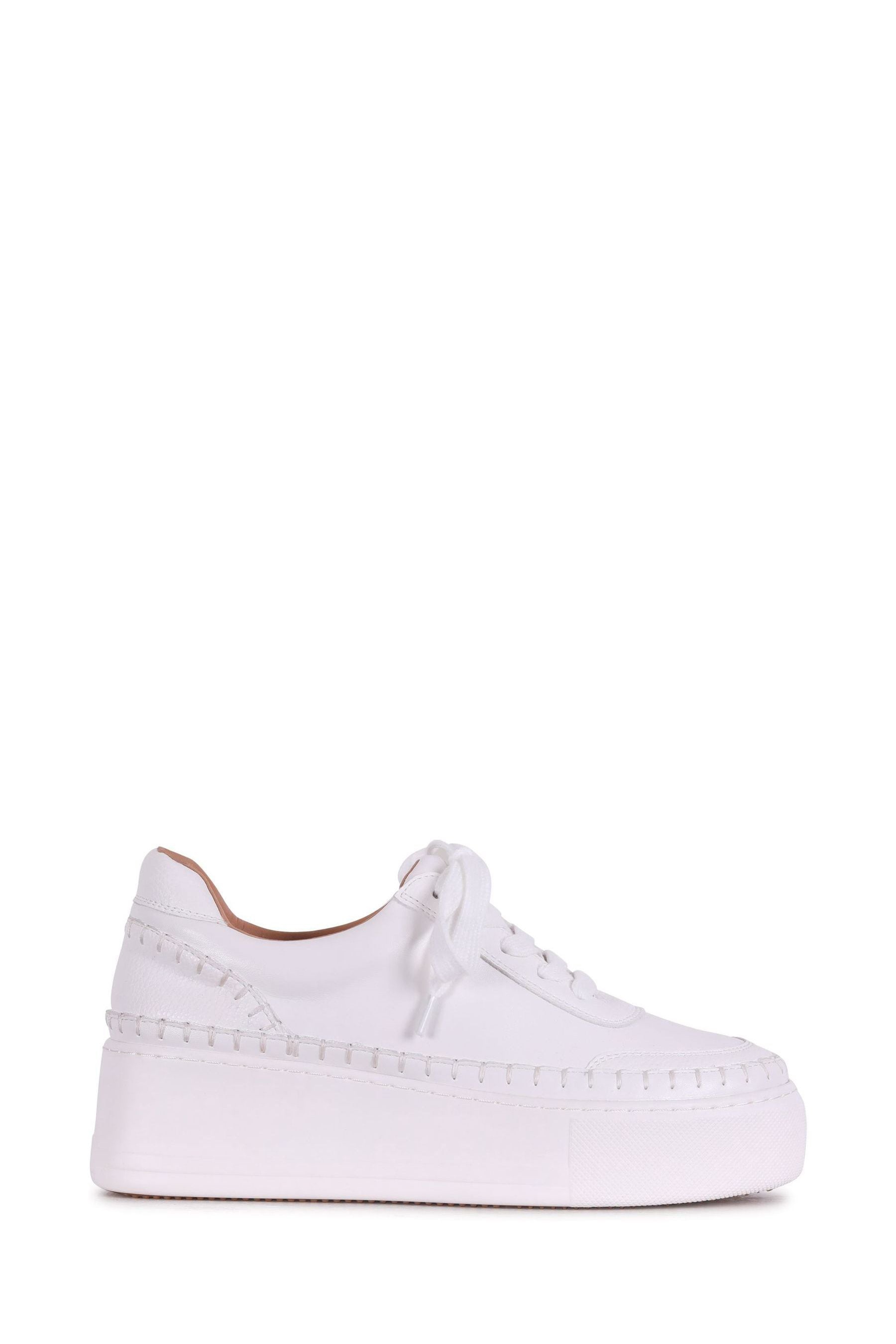 Buy Linzi White Harlem Faux Leather Platform Trainers from the Next UK ...