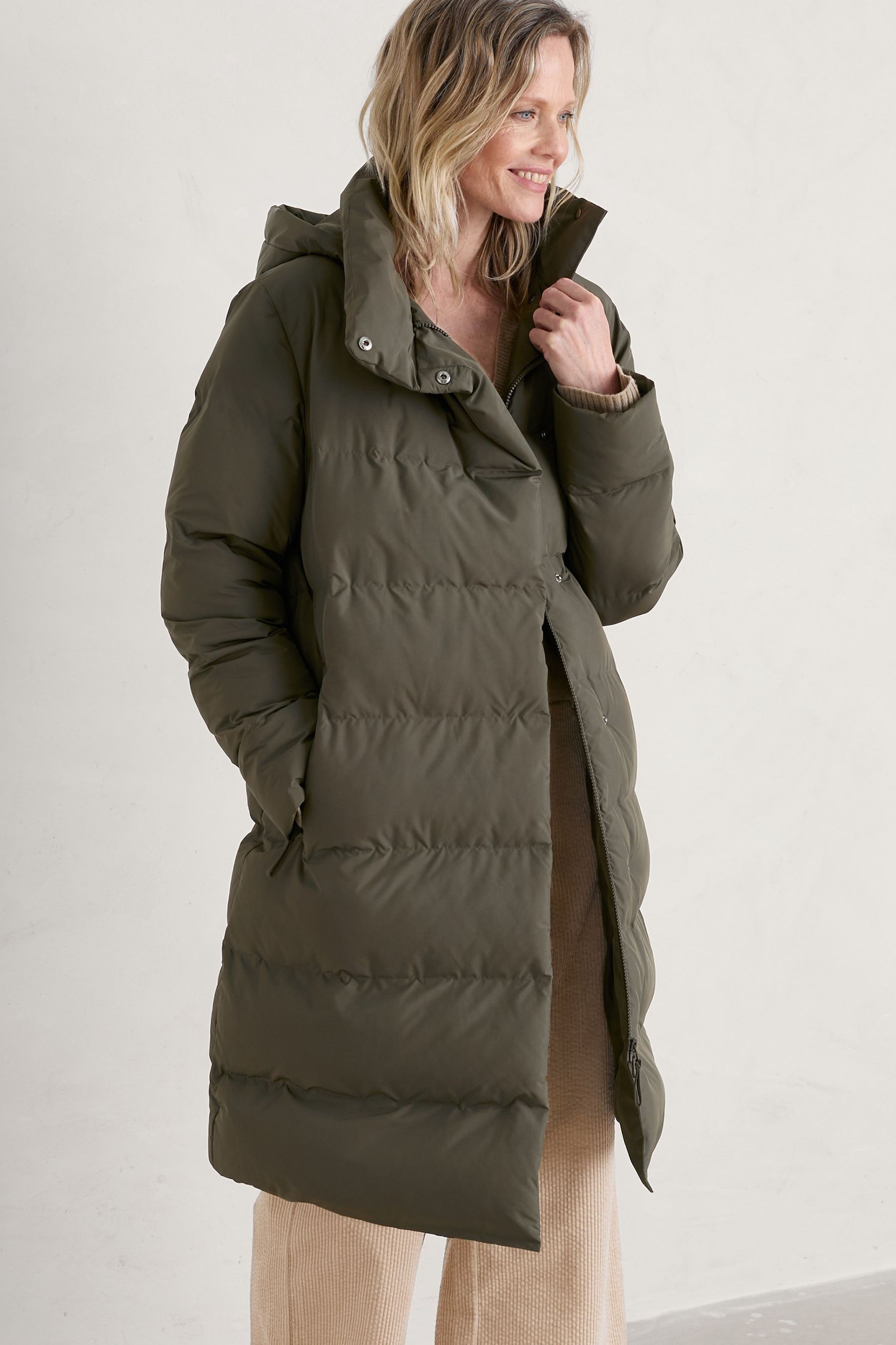 Buy Seasalt Cornwall Green Holywell Bay Waterproof Coat from the Next ...