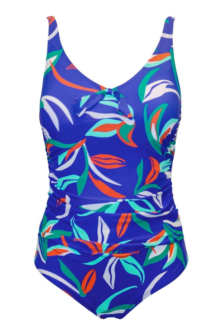 Azul - Bañador con control de barriga y cuello redondo de Pour Moi - Imagen 1 de 1