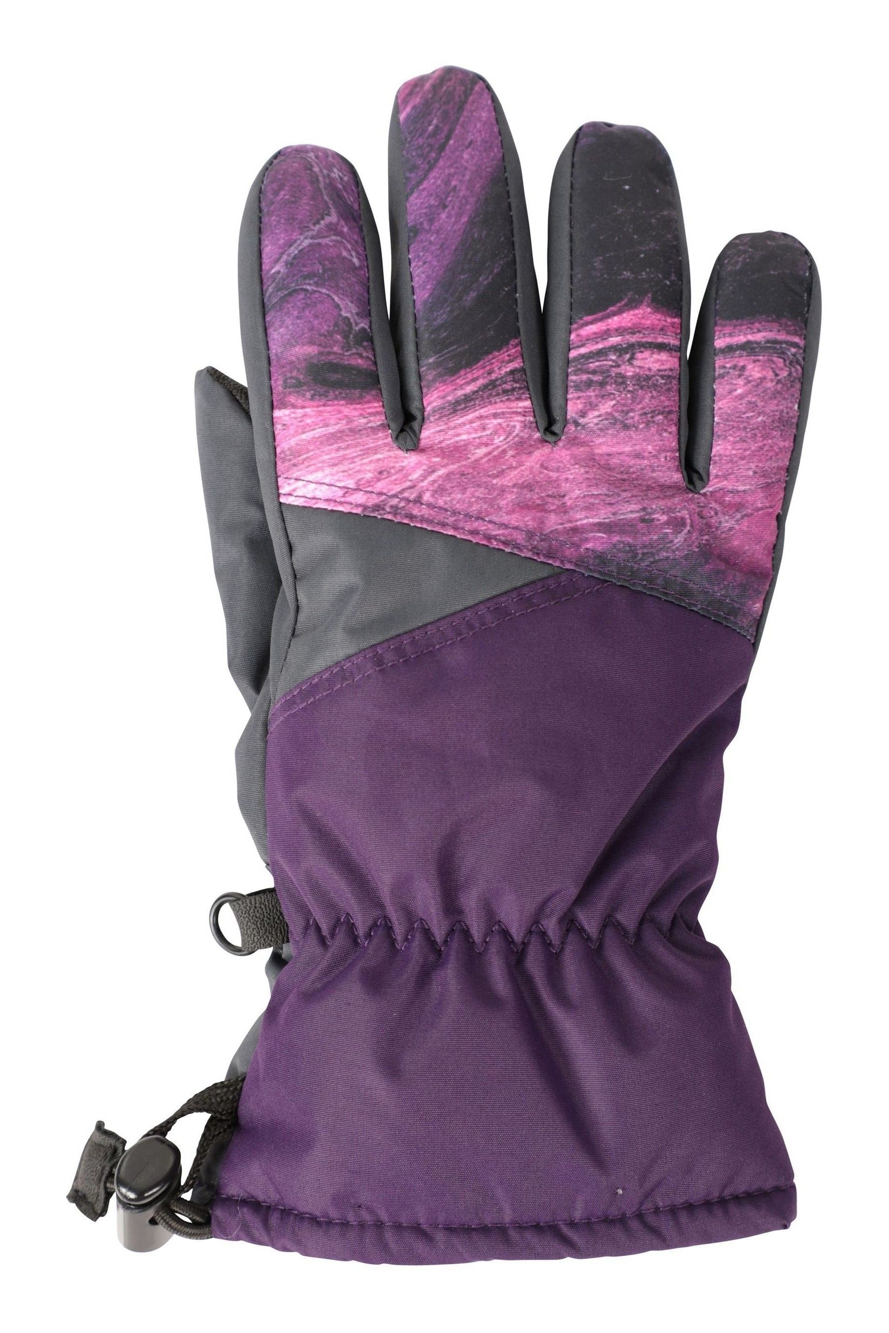 Buy Mountain Warehouse Pink Extreme Kids Waterproof Printed Ski Gloves