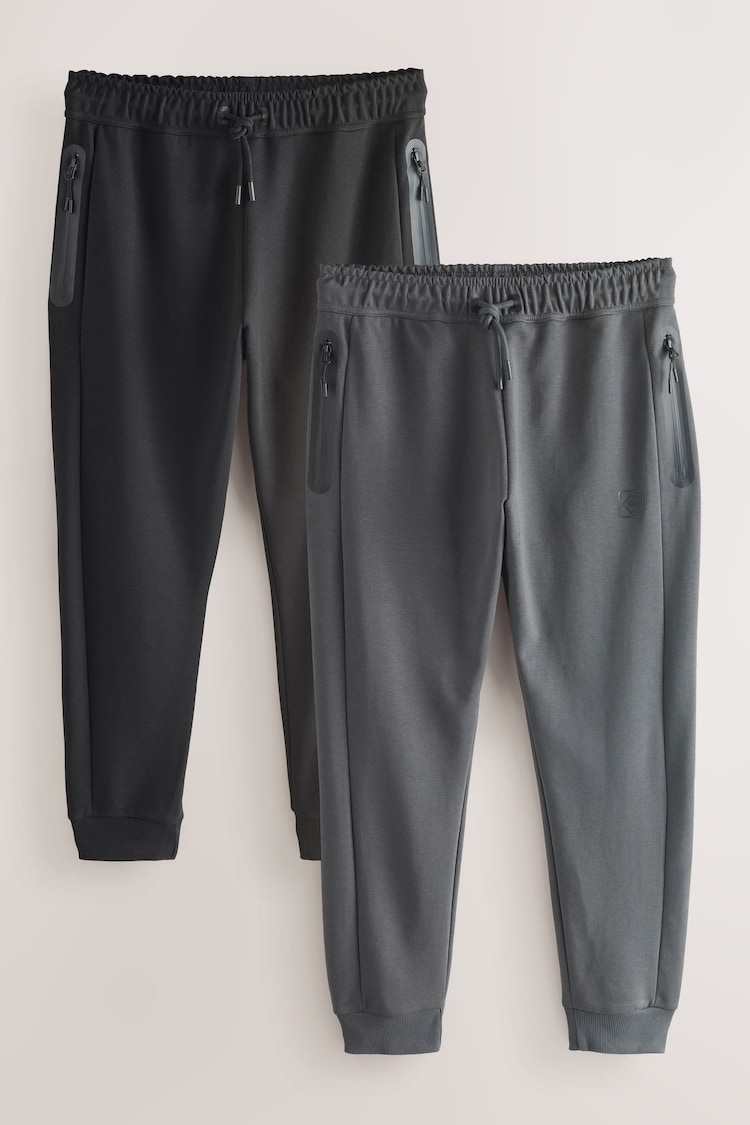 Black/Slate Athleisure Cuffed Joggers 2 Pack - Image 1 of 1