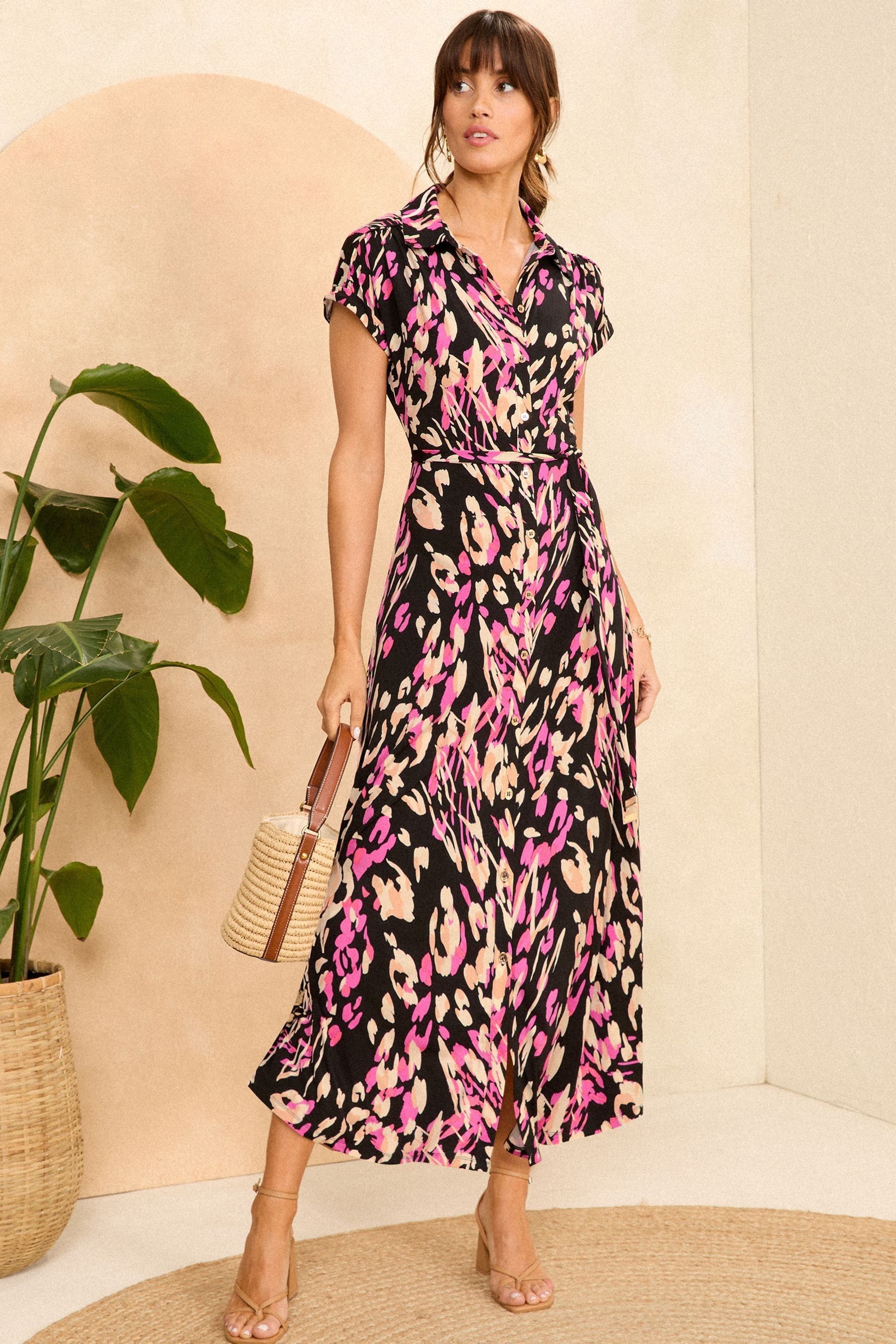 Next Pink Shirt Dress Buy Bitterlime Women Pink Embroidered Semi Sheer  Shirt Dress