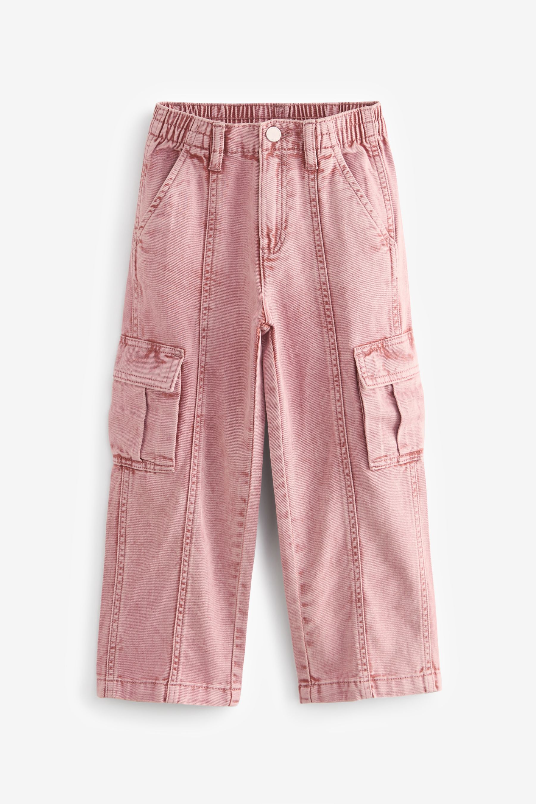 buy-pink-100-cotton-wide-leg-cargo-jeans-3-16yrs-from-the-next-uk