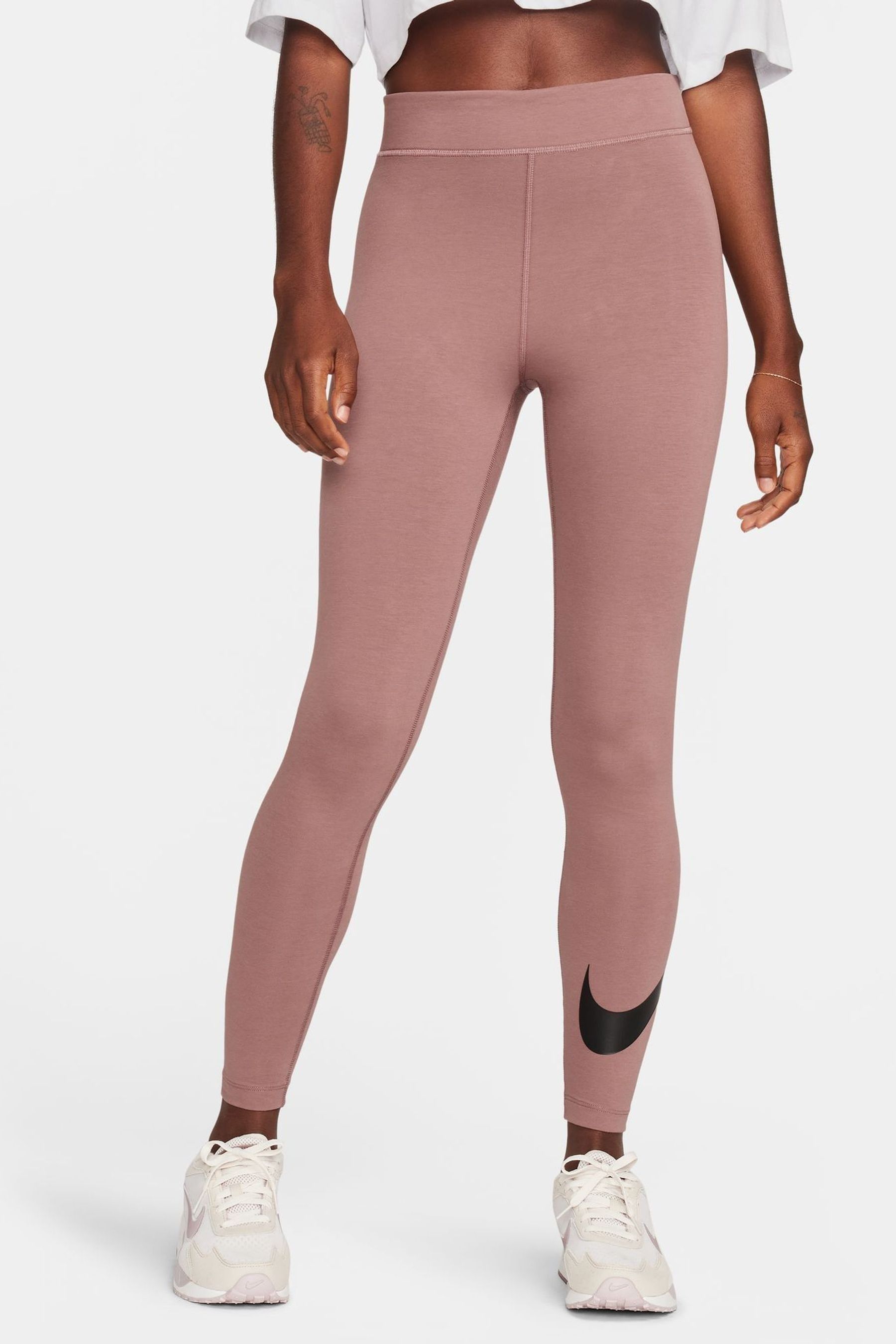 Buy Nike Brown Sportswear Swoosh Leggings from the Next UK online shop