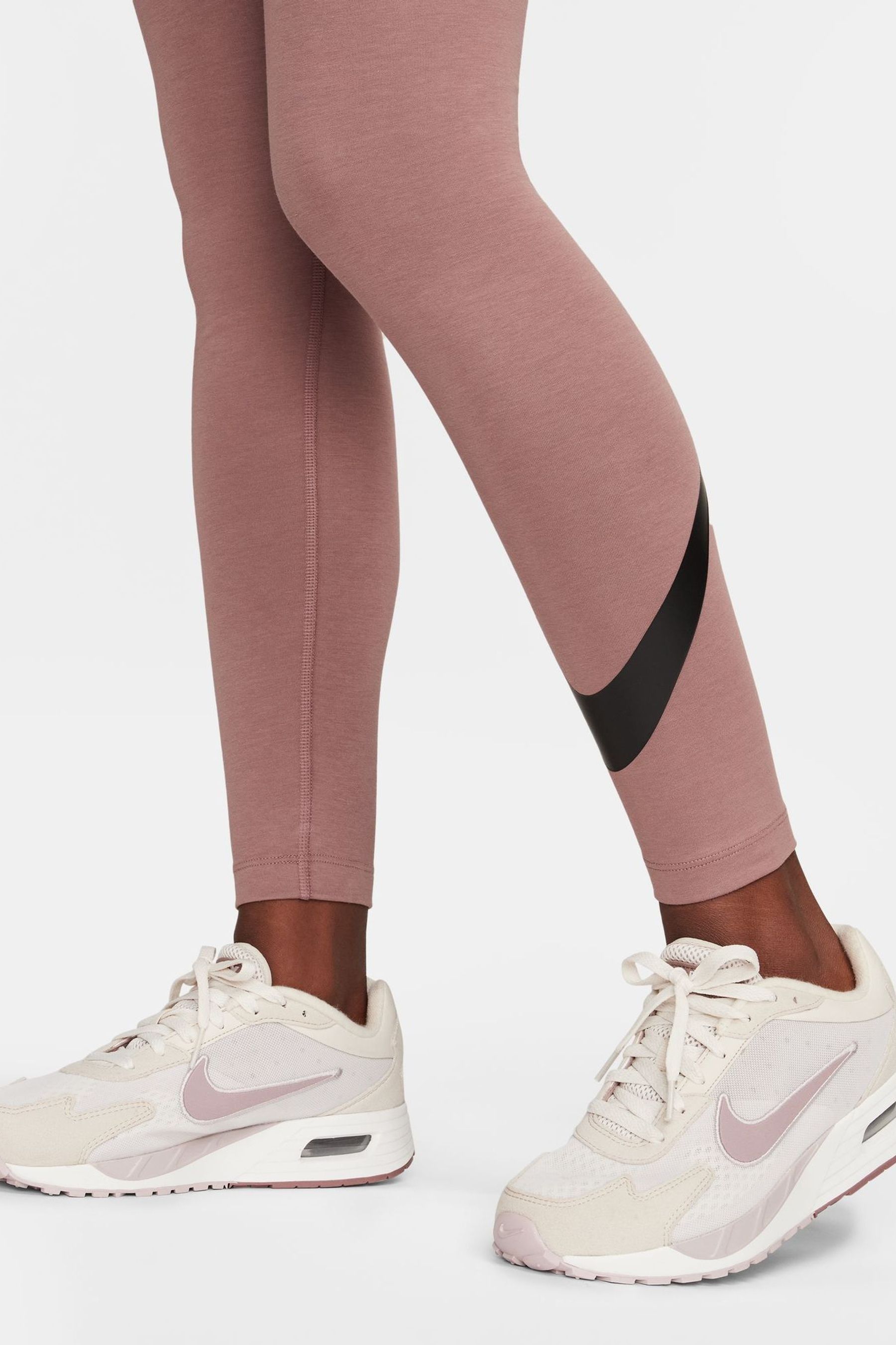 Buy Nike Brown Sportswear Swoosh Leggings from the Next UK online shop