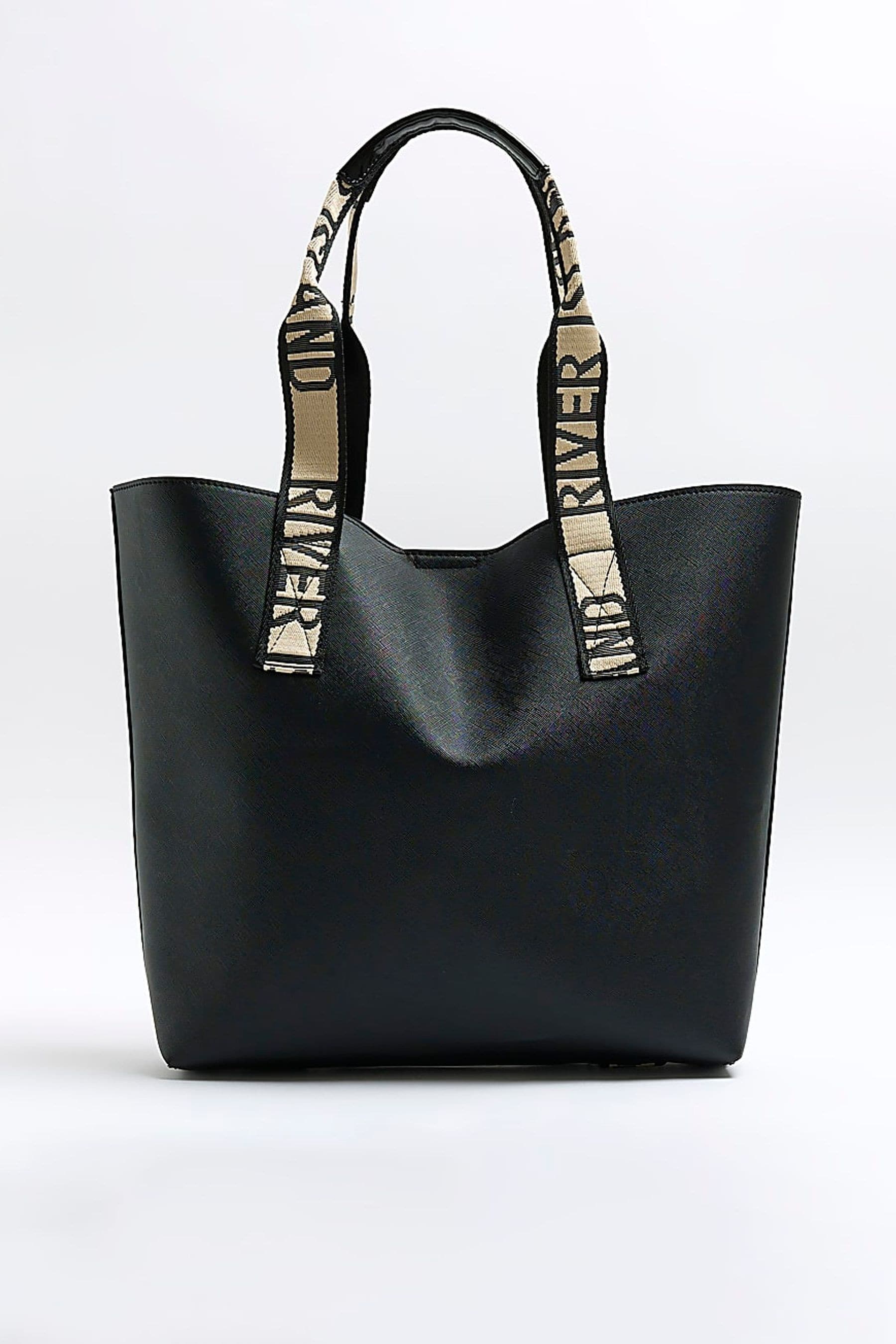 Buy River Island Black Webbing Contrast Strap Shopper from the Next UK ...