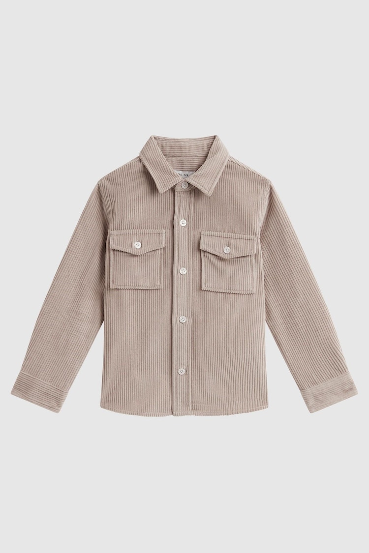 Reiss Mink Bonucci 9-14 yrs Corduroy Twin Pocket Overshirt - Image 1 of 1