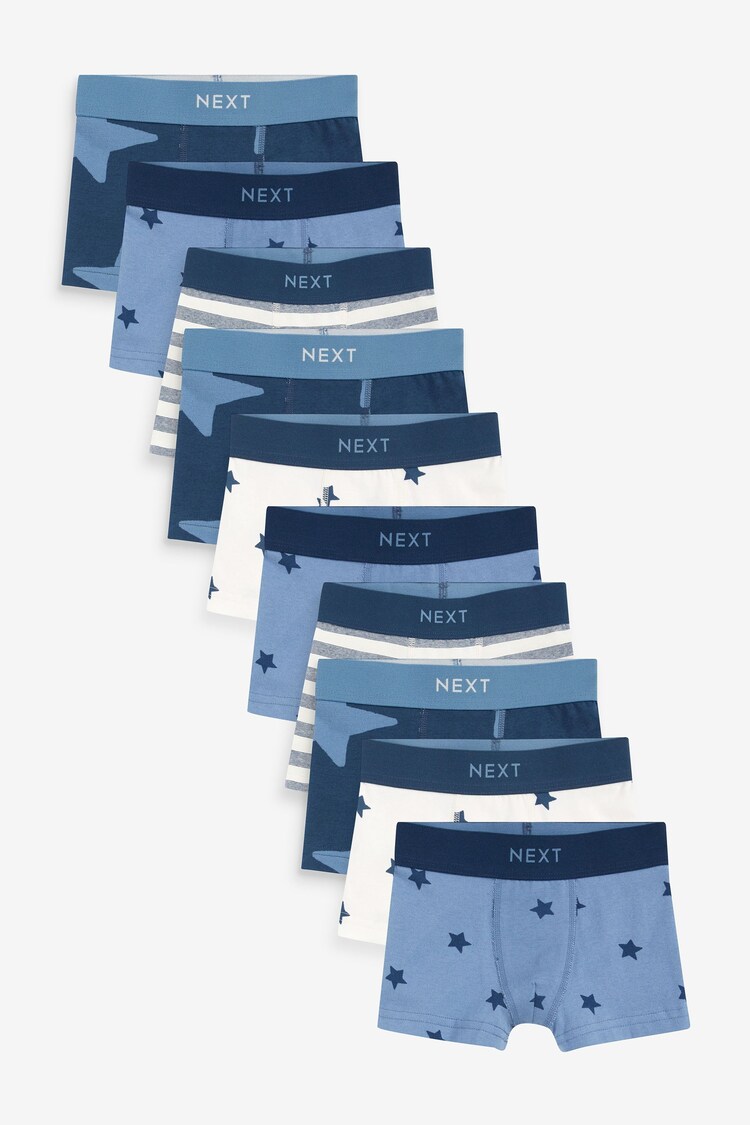 Blue Stars & Stripes Trunks 10 Pack (1.5-16yrs) - Image 1 of 1