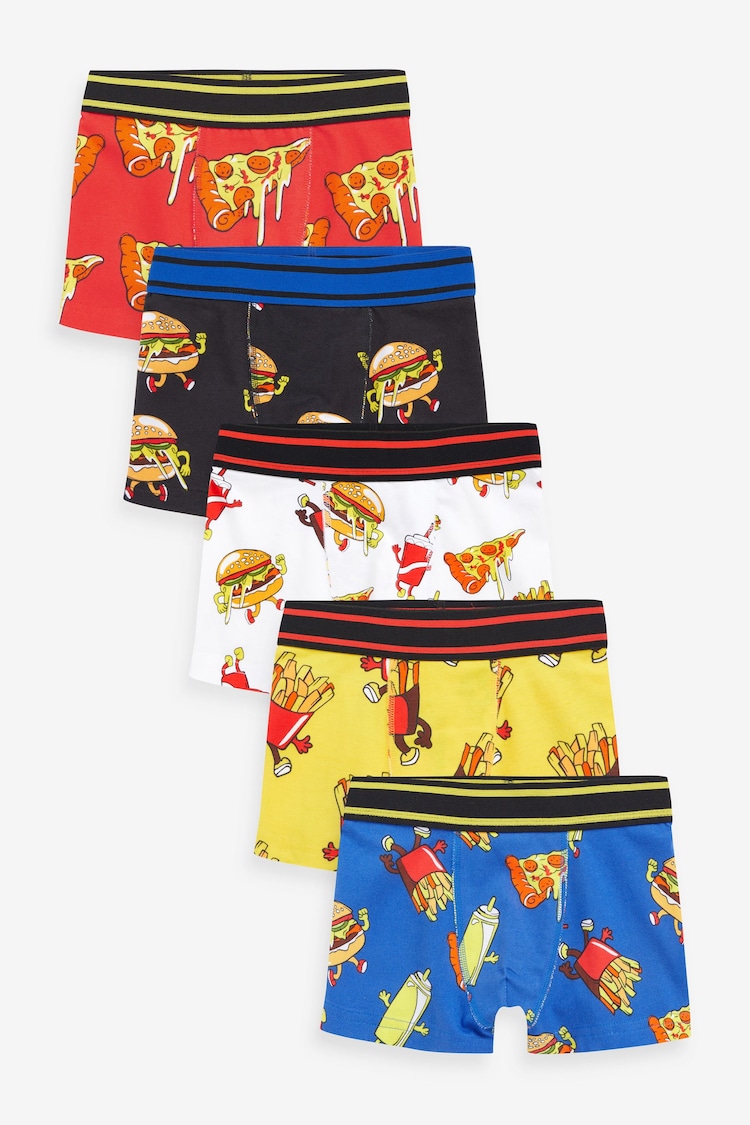 Fast Food Print Trunks 5 Pack (1.5-16yrs) - Image 1 of 1 Fast Food Print Trunks 5 Pack (1.5-16yrs) - Image 1 of 1