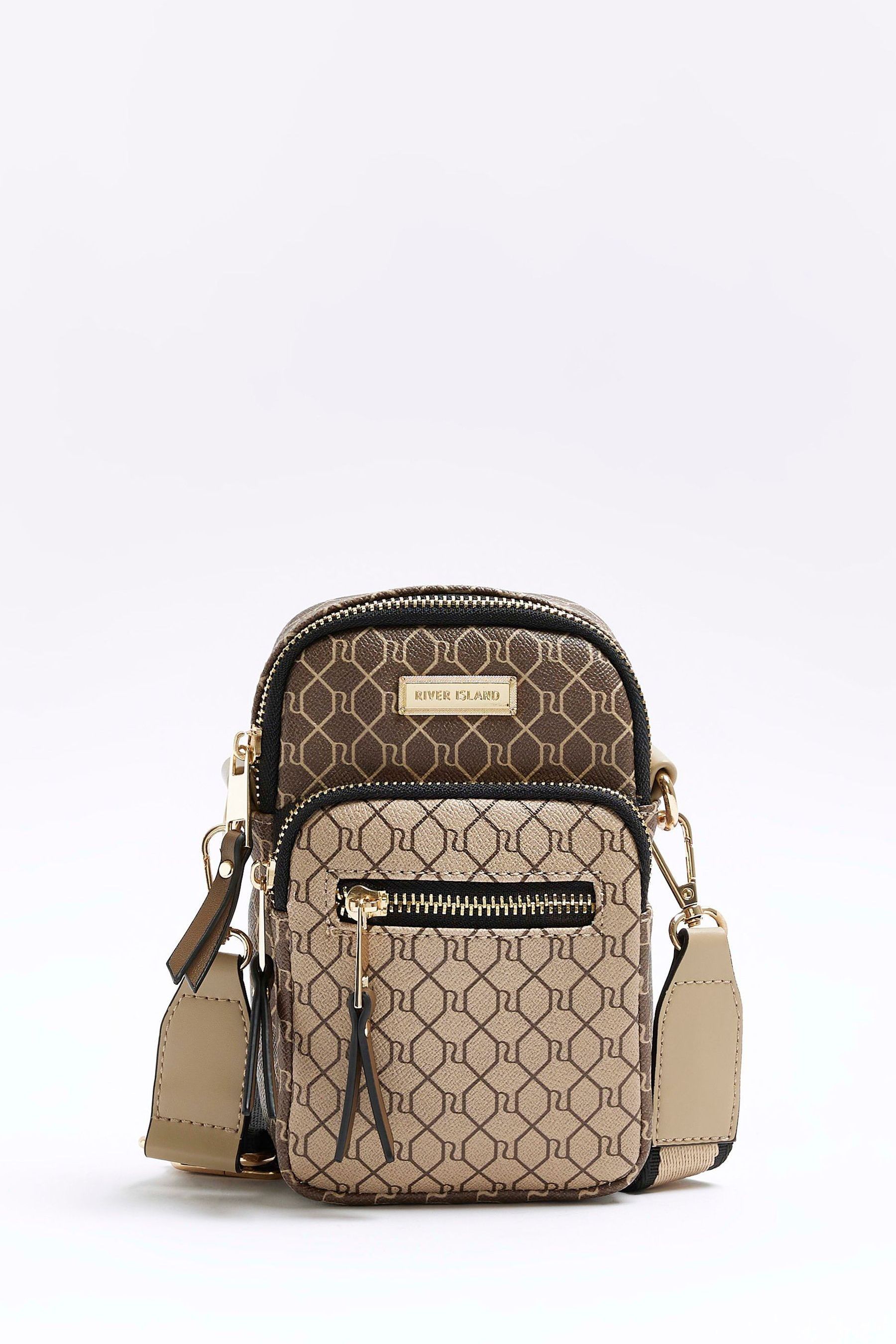 Buy River Island Brown Monogram Bag from the Next UK online shop